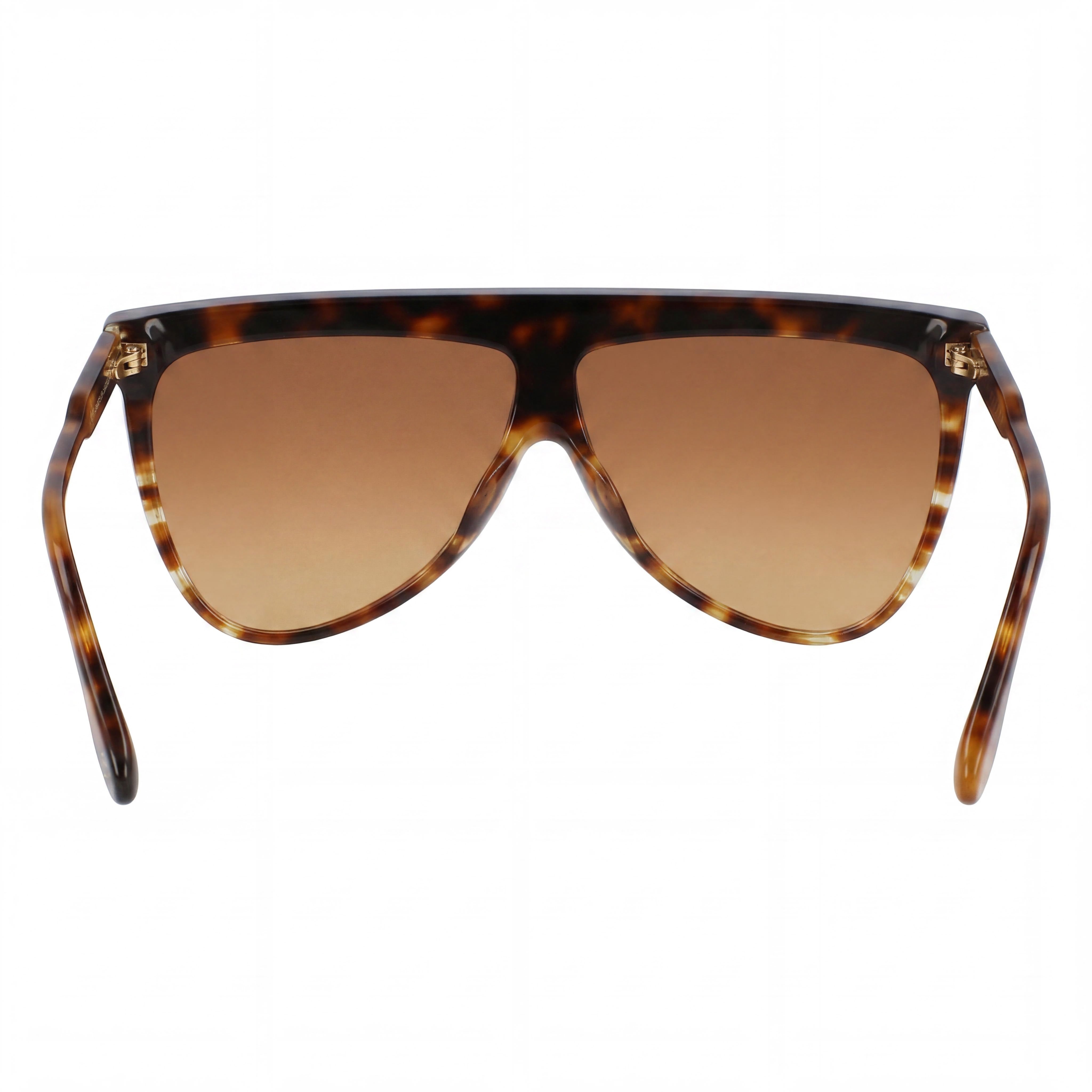 Victoria Beckham Modern VB619S 44812 Women's Metal Frame Polycarbonate Lens Striped Dark Havana Sunglasses 65mm, Photo 2