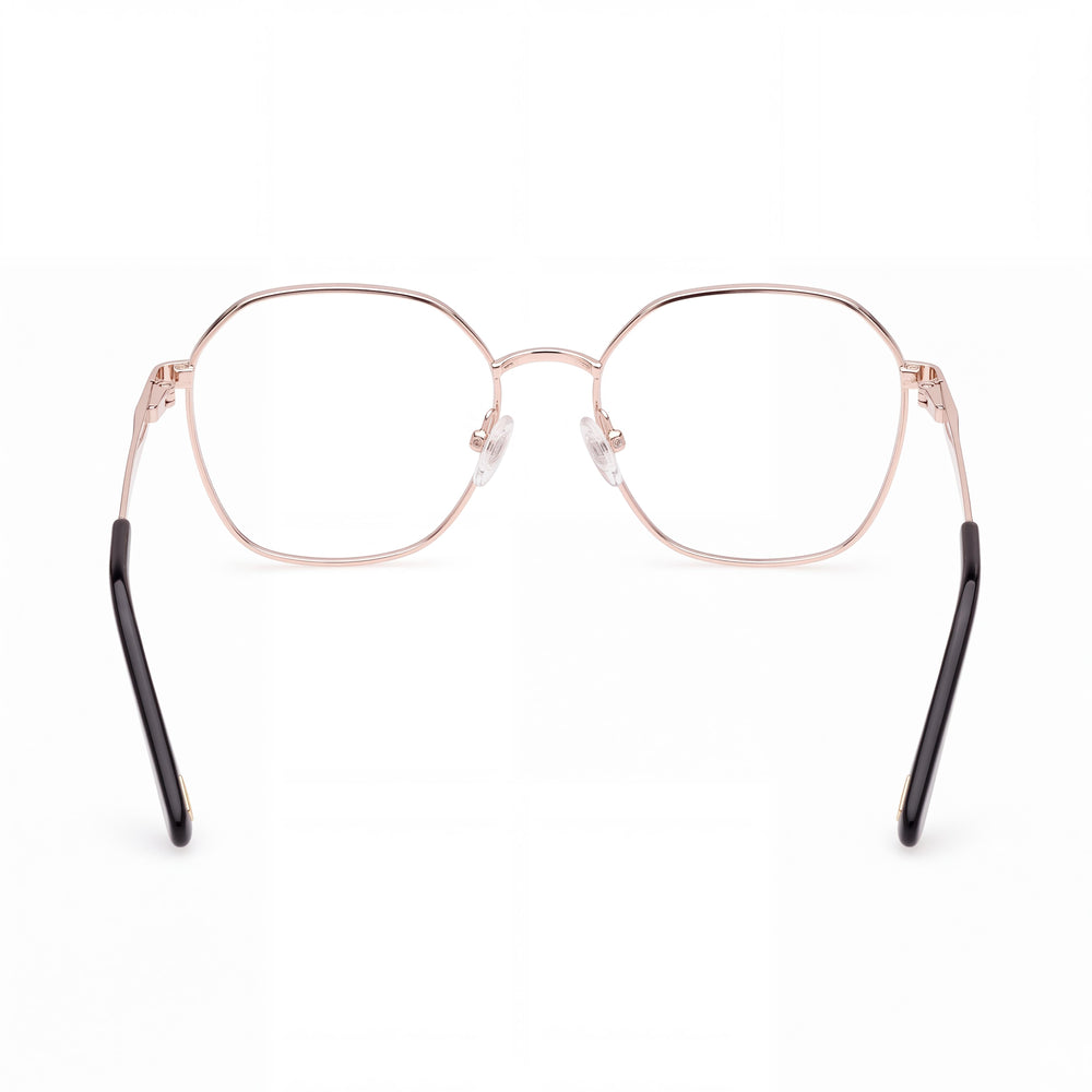 Skechers Se50063 Unisex Eyewear, Deep Gold Metal Frame, Pink Gold Non- Polycarbonate Lenses, 53mm