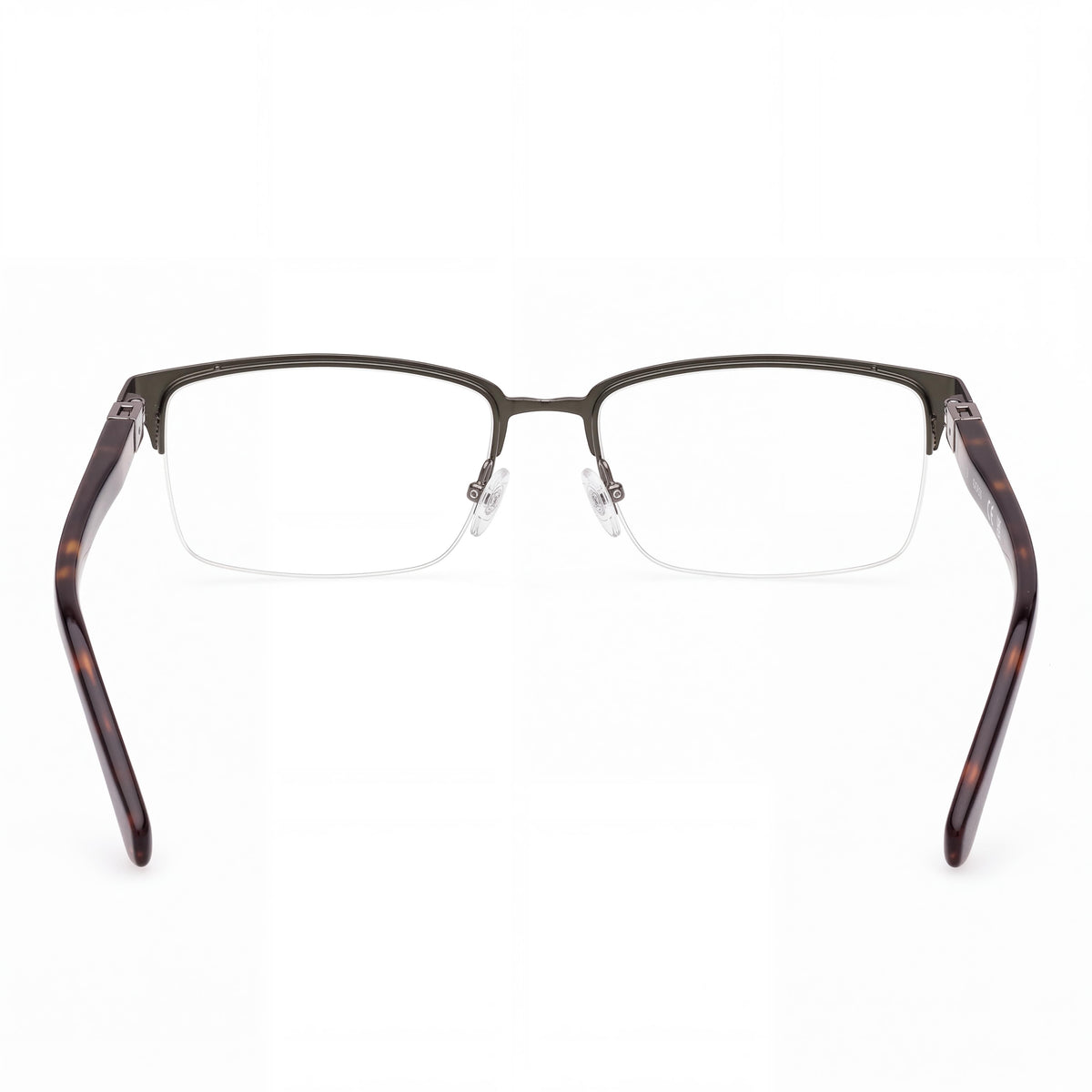 GUESS Gu50191 Men's Metal Frame Matte Dark Green Dark Havana Transparent Lens 56-18-145mm, Photo 3
