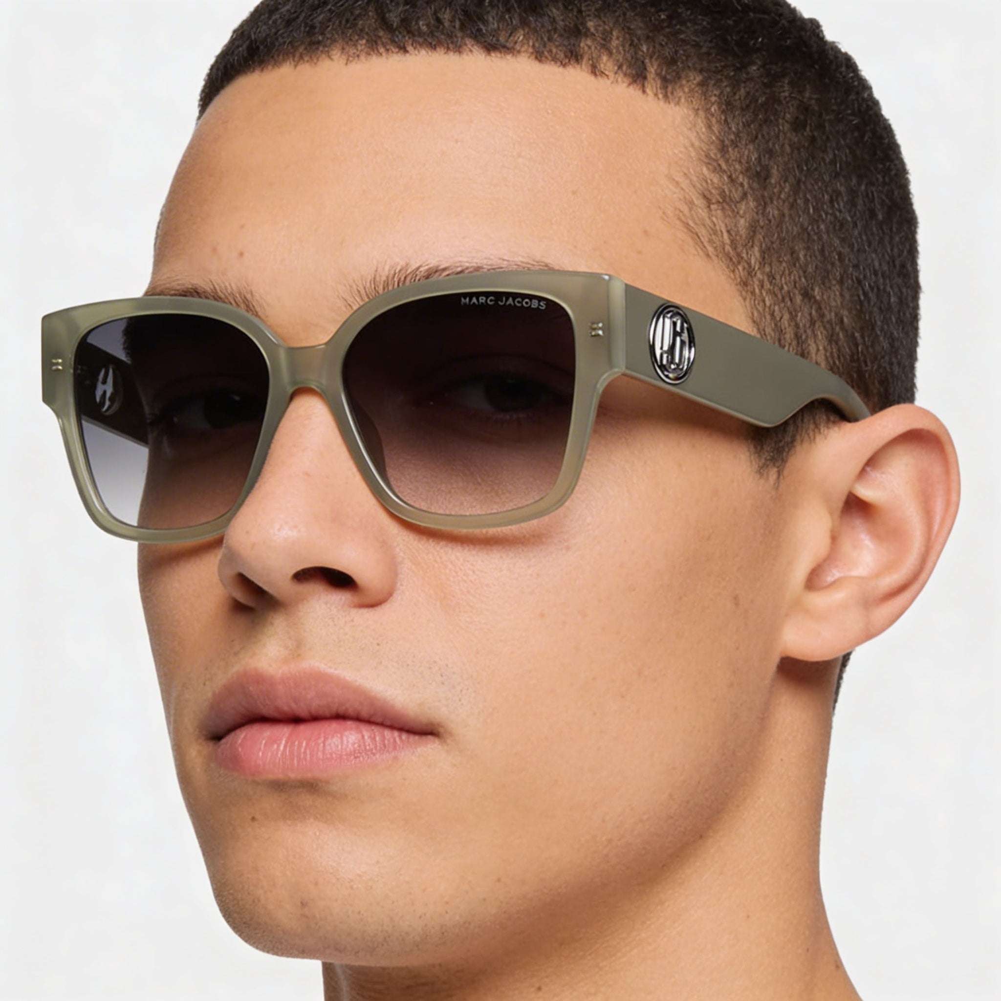 Marc Jacobs Signature Men's Acetate Sage Grey RX-Able Eyeglasses with UV Protected Lenses 54mm, Photo 2