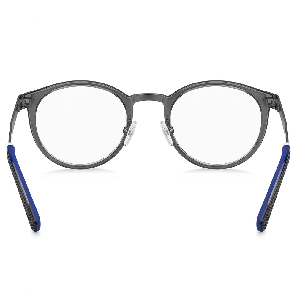 Tommy Hilfiger Gray Round Eyeglasses for Men, Alloy Steel 49mm