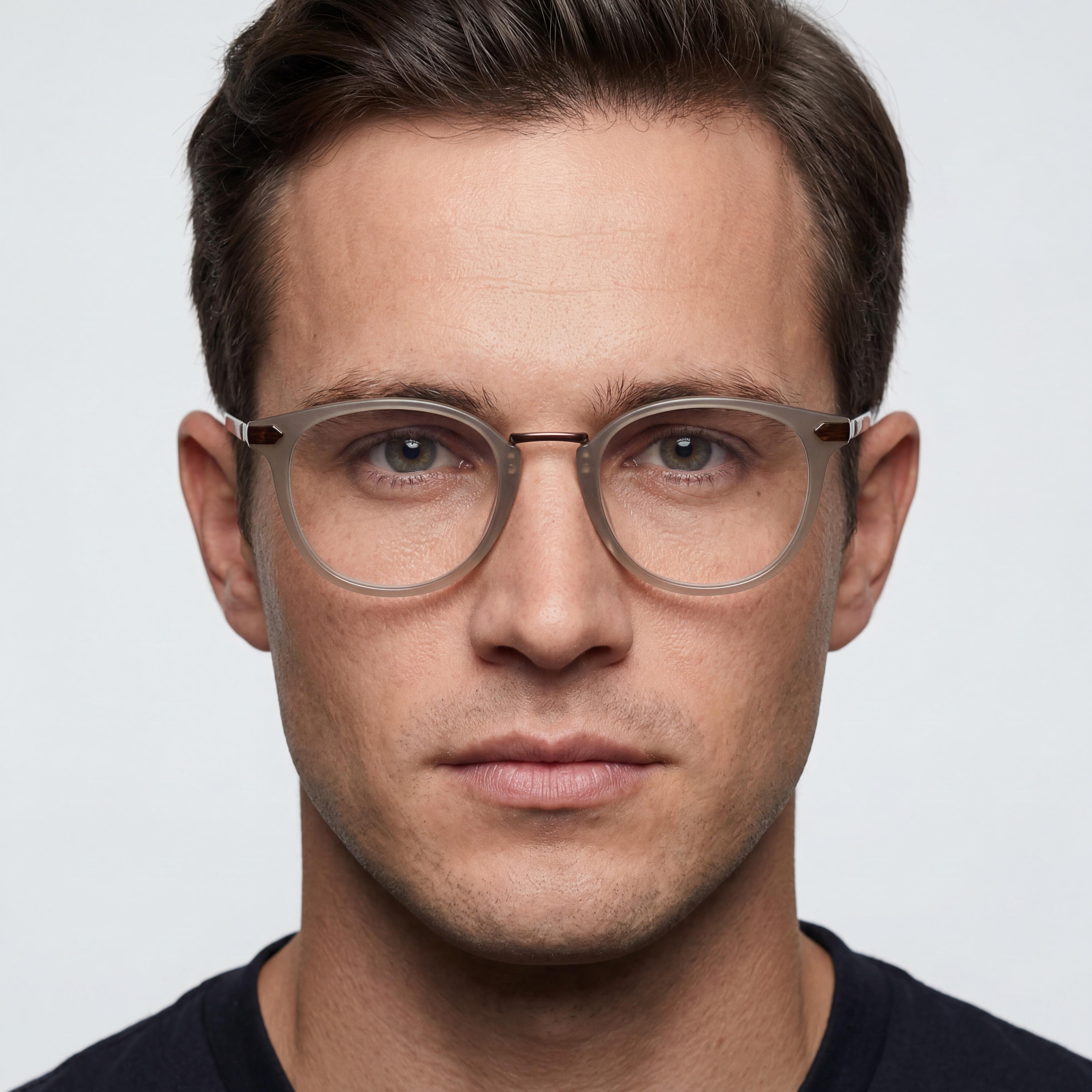GANT Ga3115 Men's Grey Plastic Frame Eyeglasses with Clear Polycarbonate Lenses, Size 55-17-140mm, Photo 4