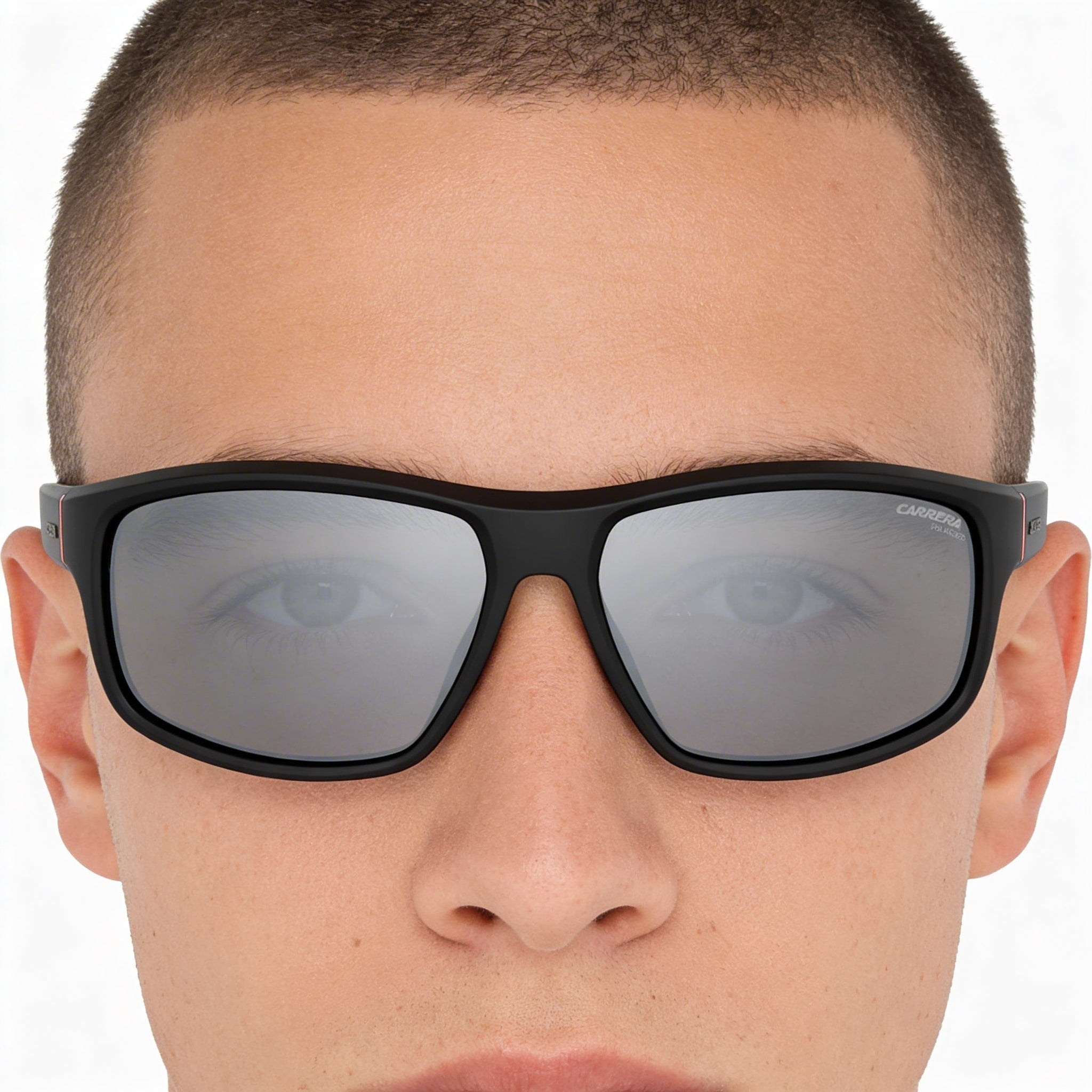 Carrera 8038/S Unisex Matte Black Polyamide Frame Grey Polarized UV Protection Sunglasses 61, Photo 3