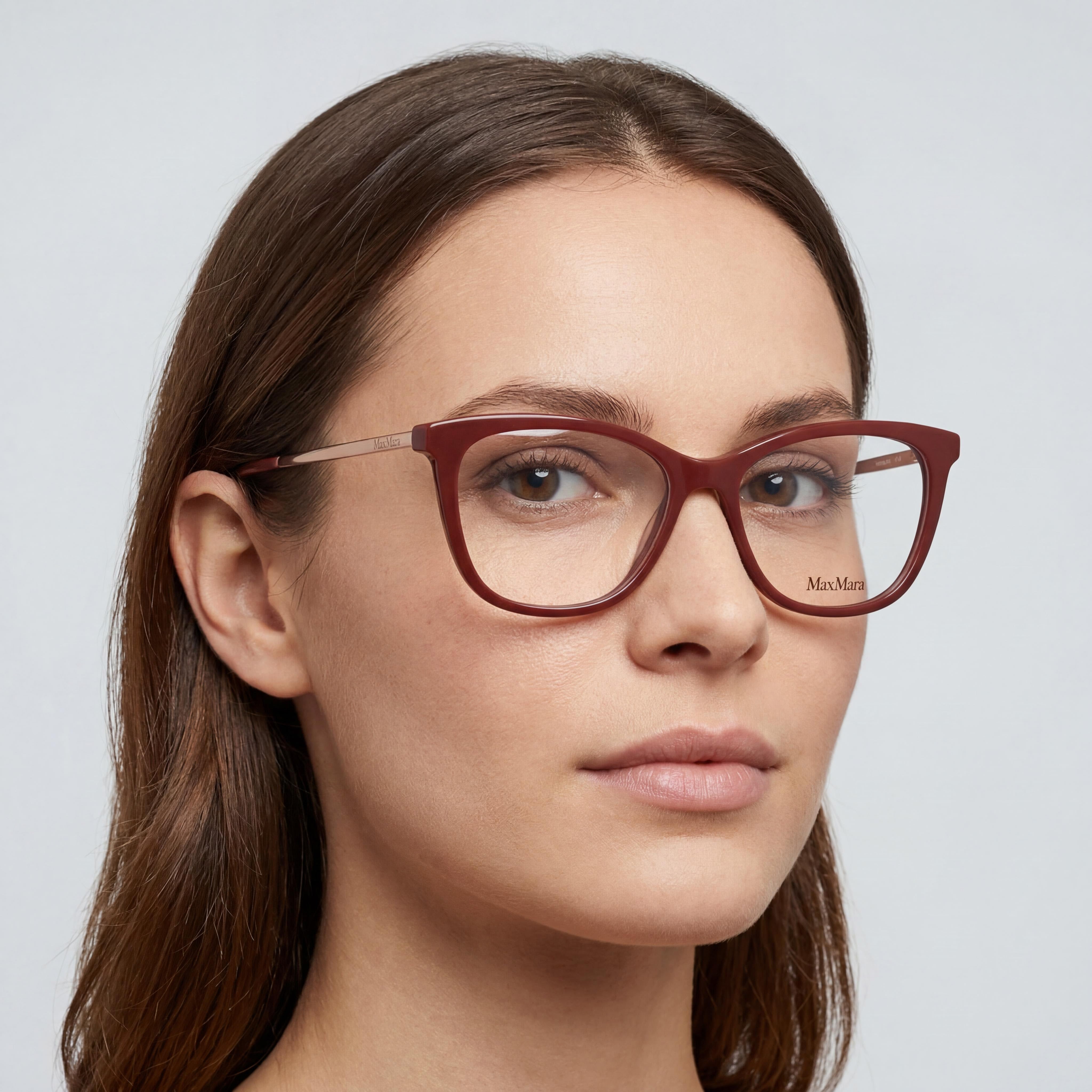 MaxMara Mm5009 Women's Red Acetate Eyeglasses Frame 54-14-140, Photo 5