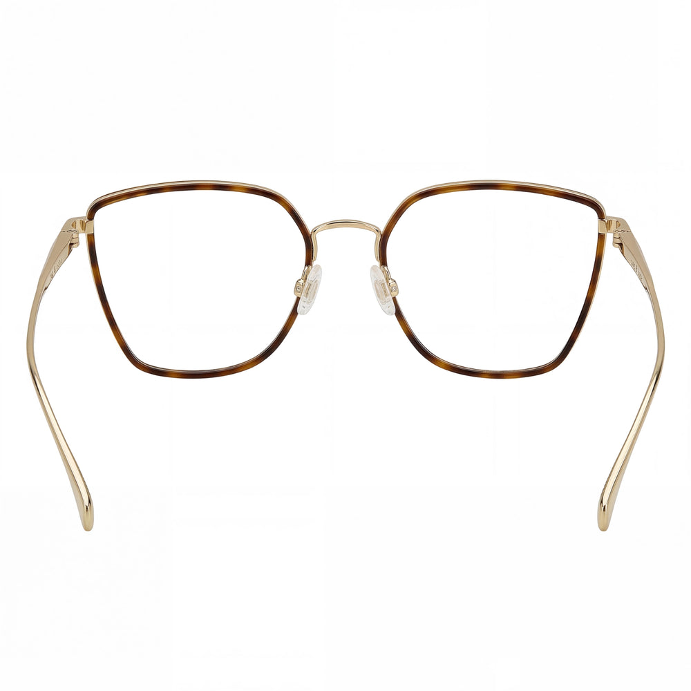 Gafas de sol Rag & Bone para mujer, montura Havana dorada, lentes de plástico transparente de 55 mm