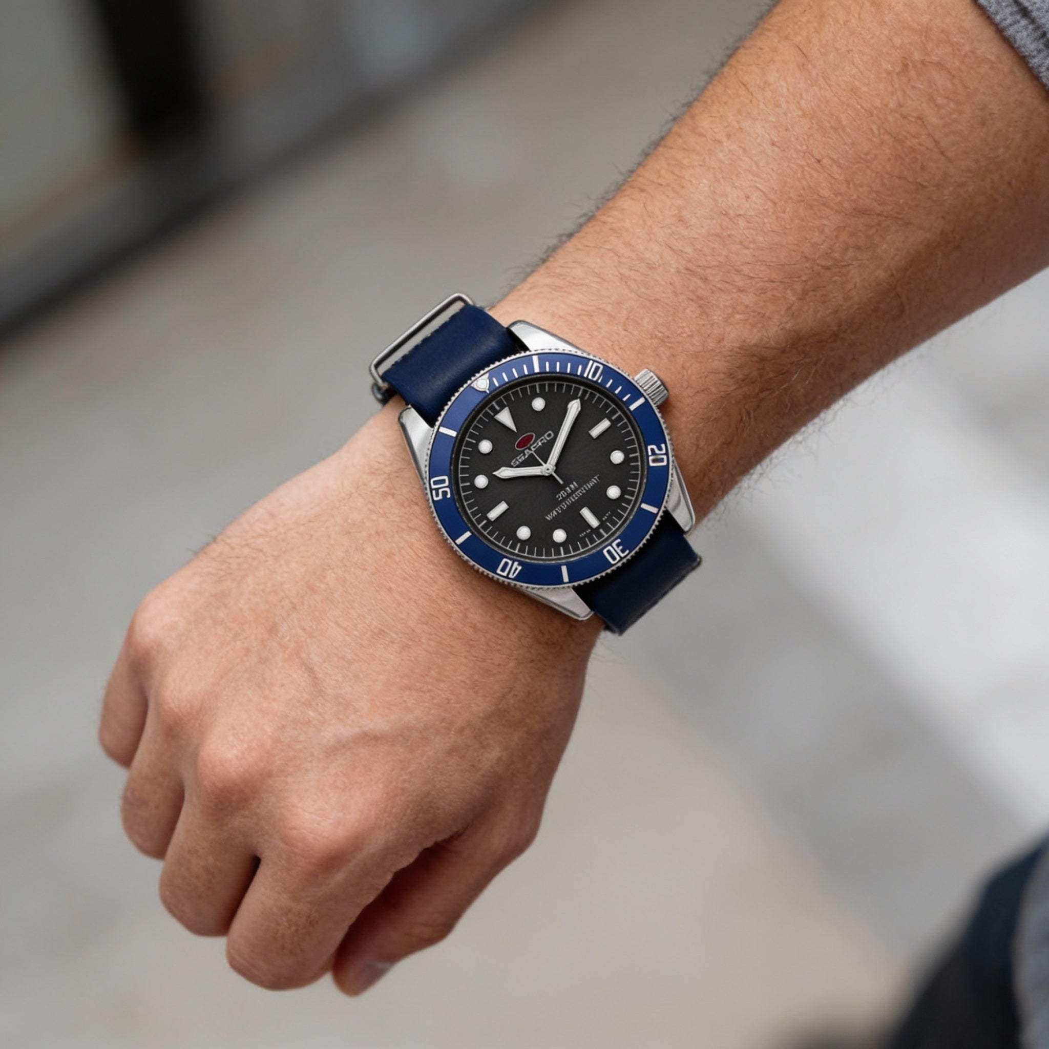 Reloj Seapro para hombre con movimiento de cuarzo, esfera gris, mineral resistente a arañazos, resistente al agua hasta 20 ATM/200 m., Photo 3