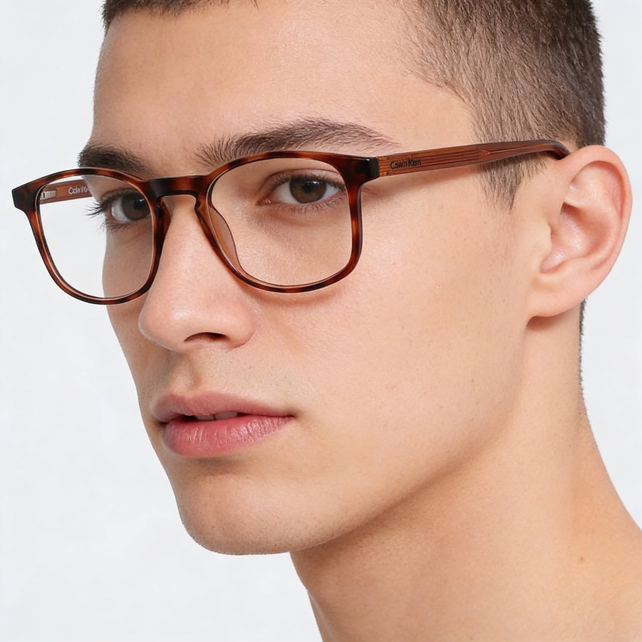 Calvin Klein Ck23517 Unisex Eyewear with Polycarbonate Lenses, Havana Metal Frame, 52mm Lens Width, Photo 4