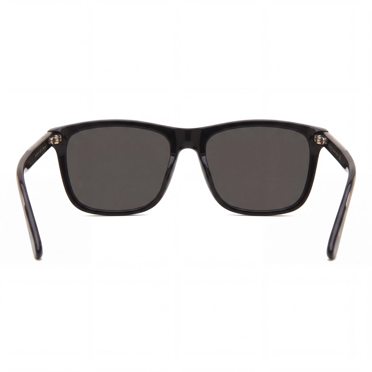Gucci Classic Men's Black Plastic Square Grey Polycarbonate Non-Polarized UV Protection Sunglasses 57mm, Photo 3