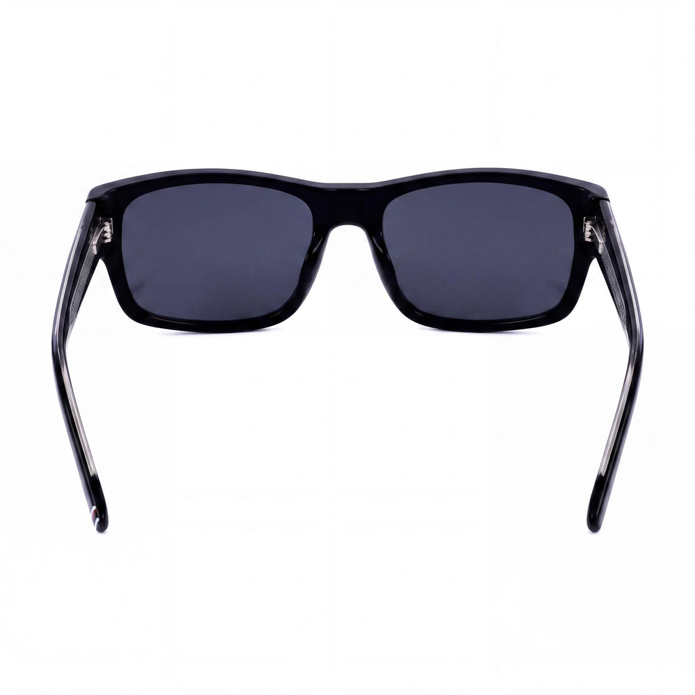 Tommy Hilfiger TH 2017/S Men's Rectangular 100% UV Protection Non-Polarized Black Frame Grey Lens 56mm
