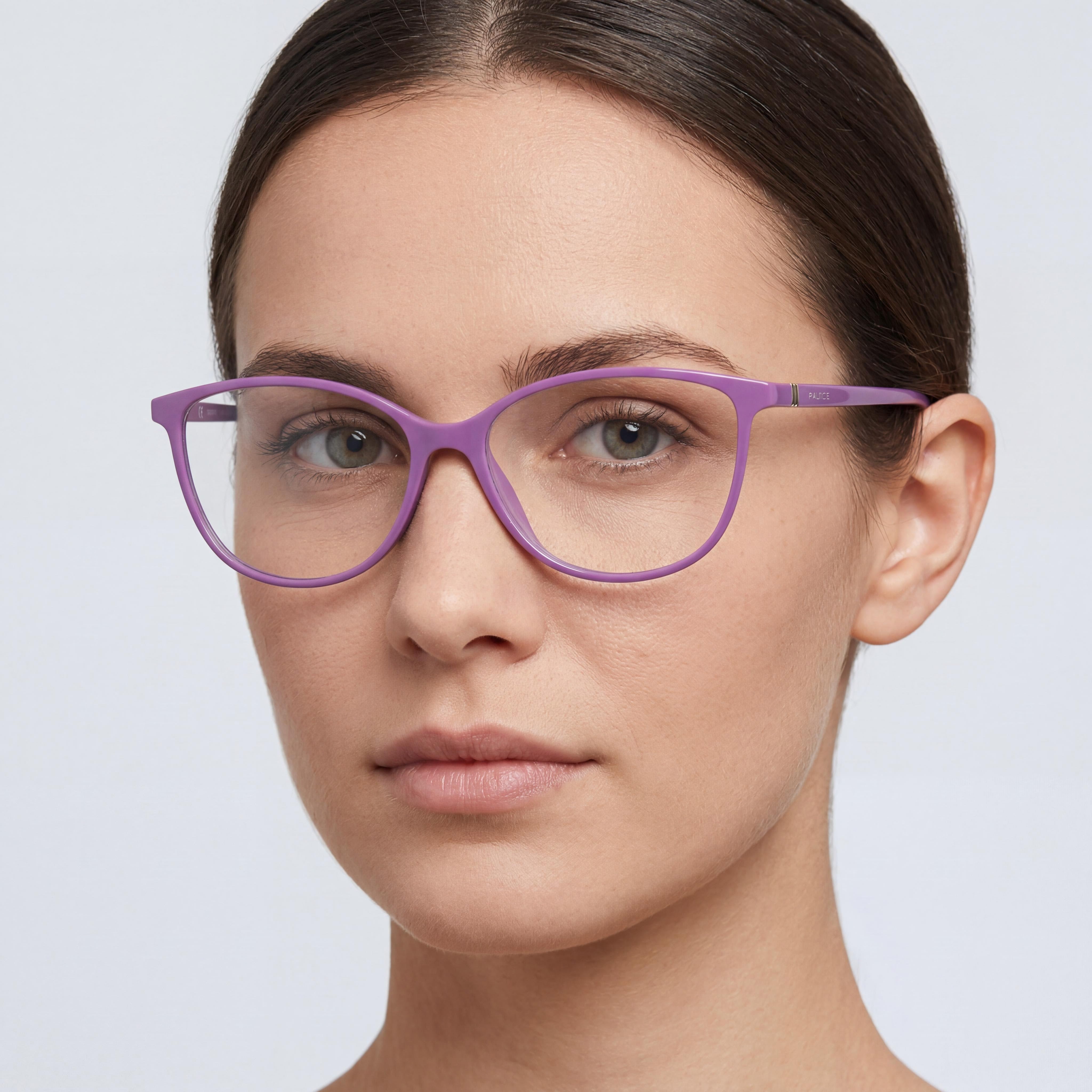 POLICE Vpl_01972_8tw Unisex Optical Frames with Sage Green Acetate/Metal Frame Clear Lenses 53mm, Photo 5