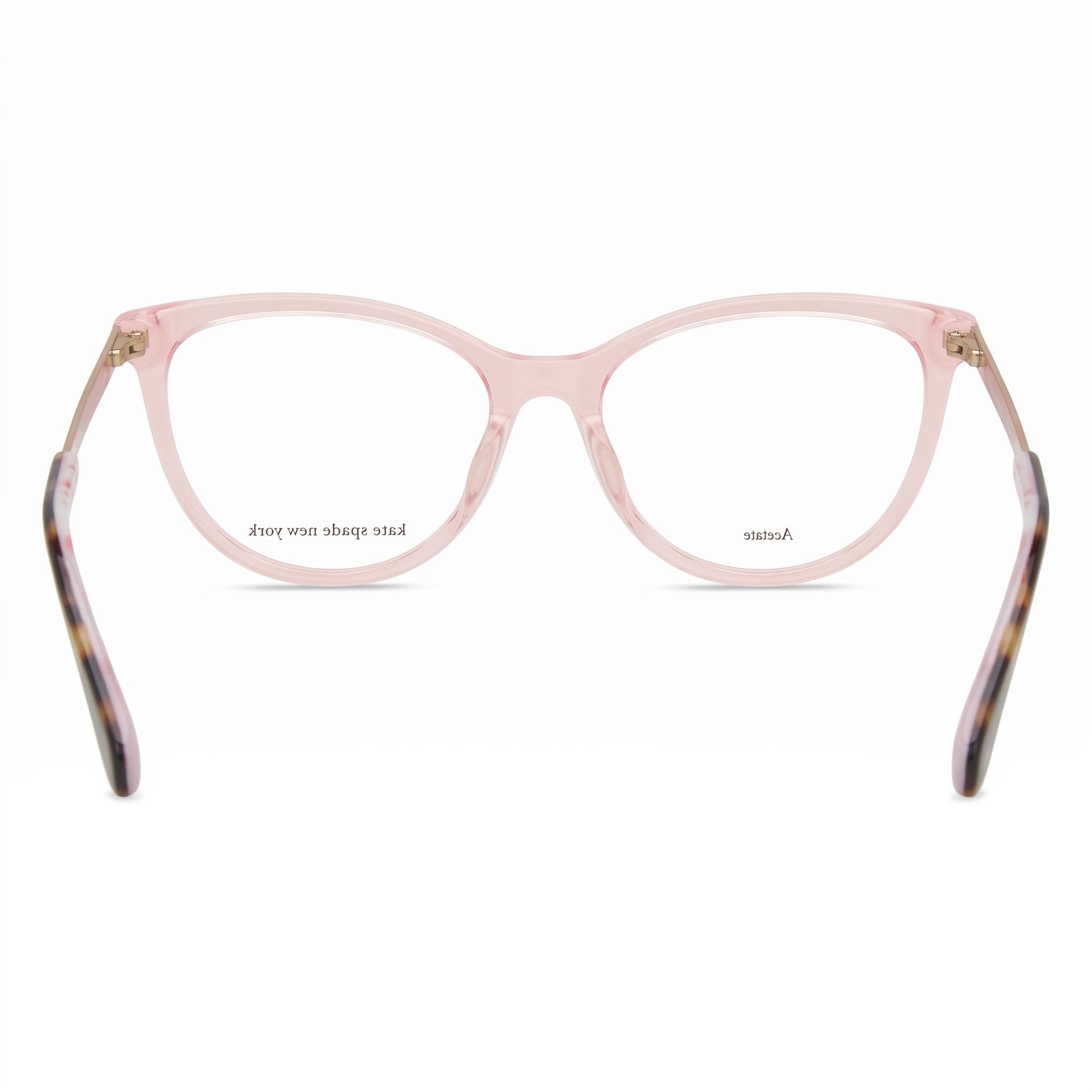 kate spade new york Kimberlee Gafas de Prescripción Ojo de Gato de Plástico Rosa para Mujer 52mm con Lentes Transparentes No Polarizadas, Photo 3