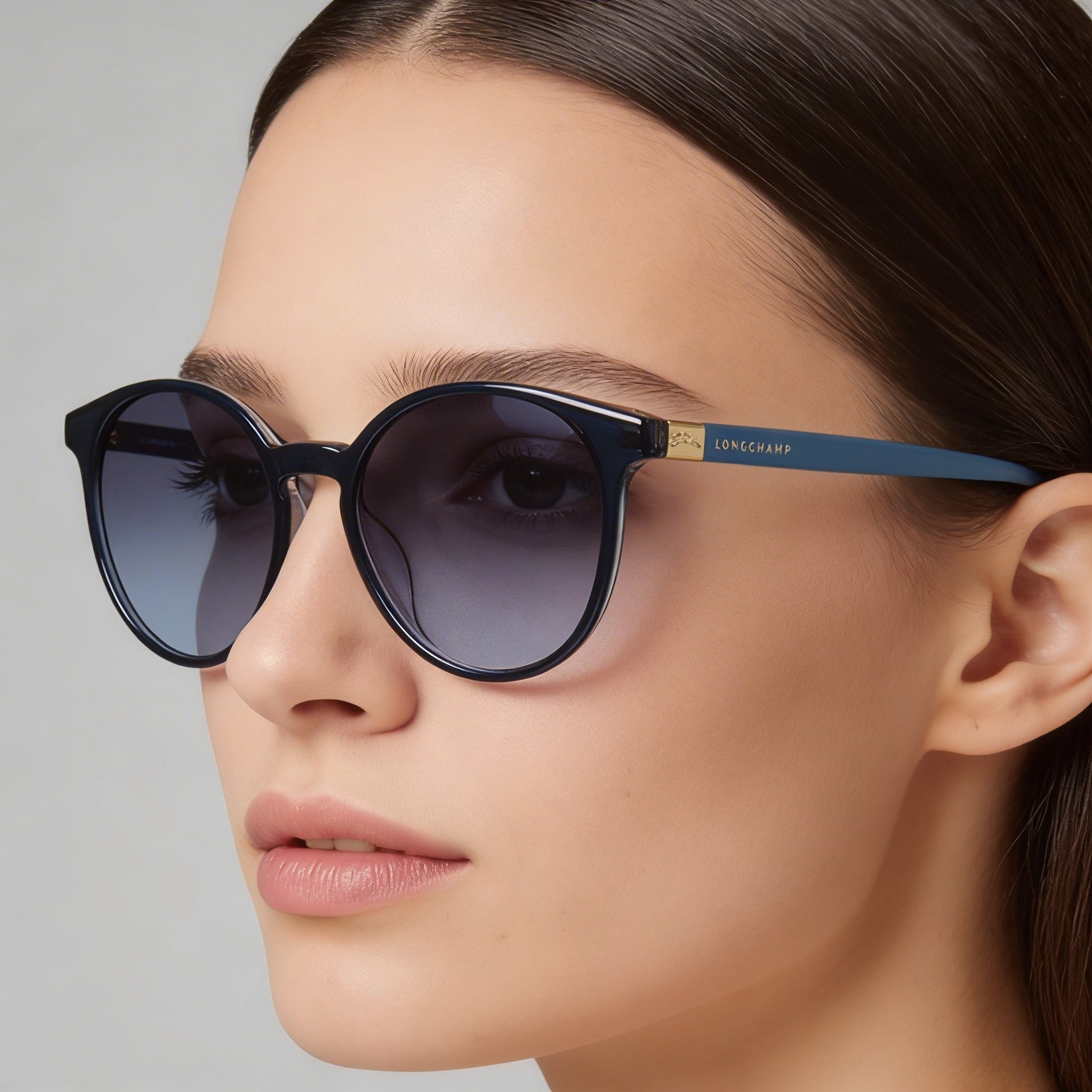 Longchamp LO658S Women's Blue Plastic Frame Sunglasses 51mm Lens, 17mm Bridge, 140mm Temple, Photo 4