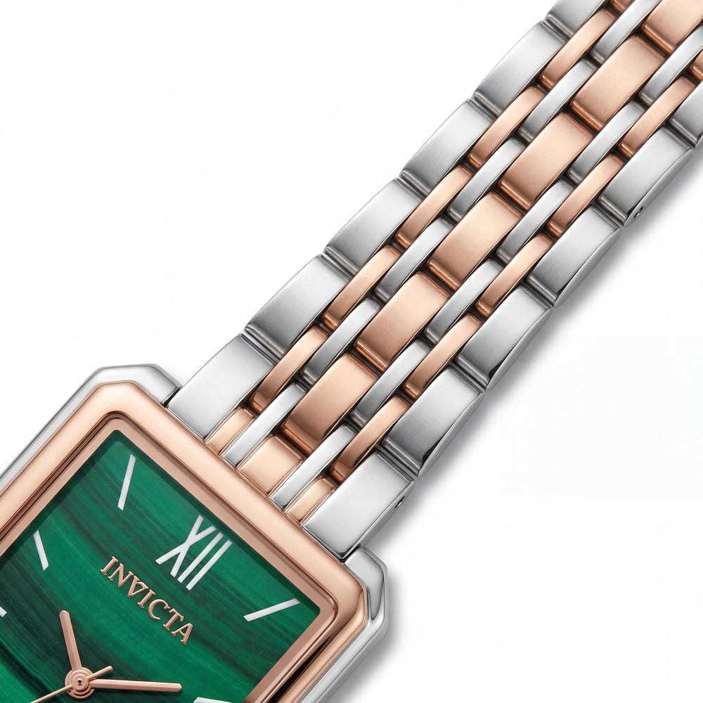 Invicta Wildflower 69322 Women's Silver Stainless Steel Case & Bracelet Green Dial Quartz Analog Watch 26mm