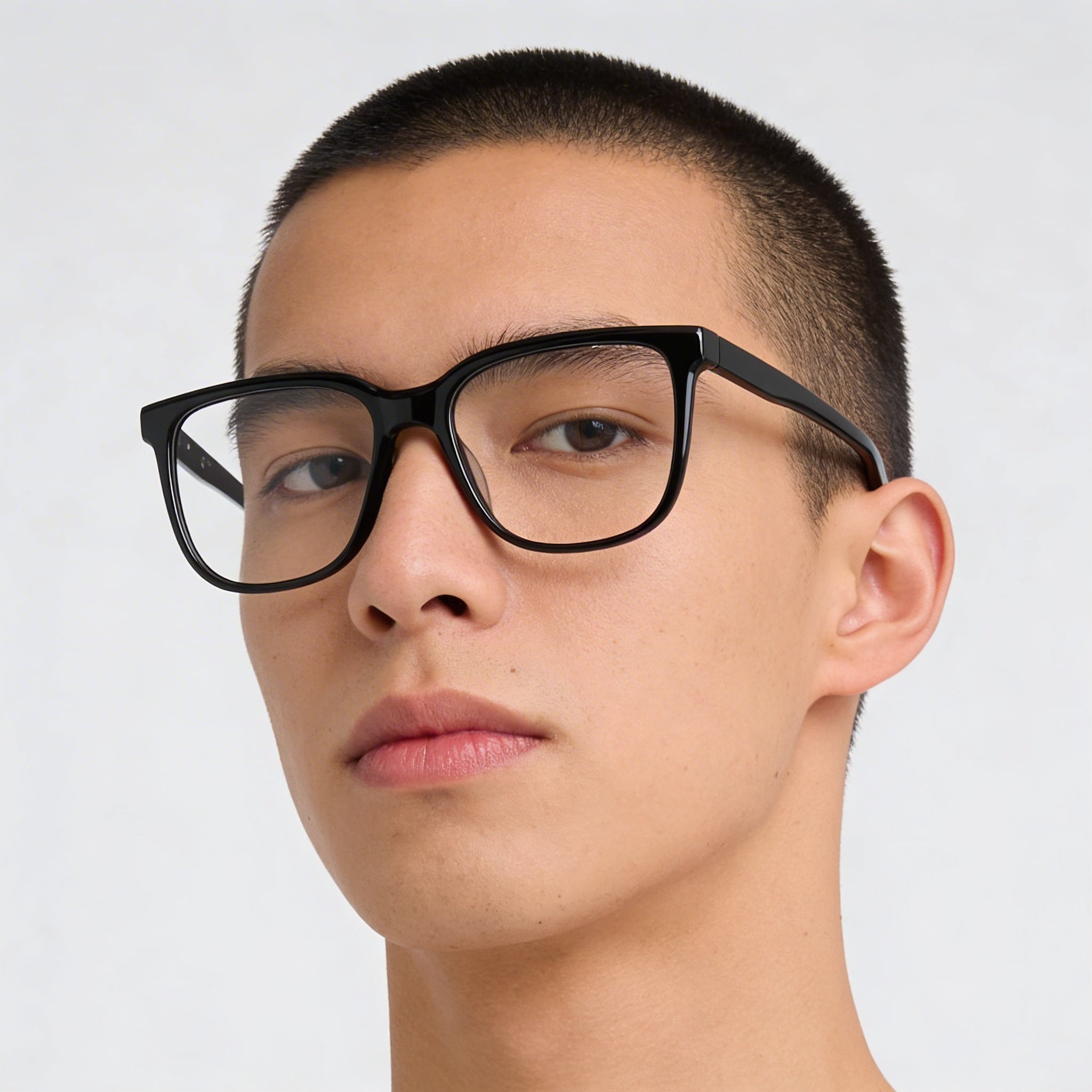 Nike Modern 7166 Unisex Eyewear, featuring a Modern Style with Black Frame and Black Polycarbonate Lenses, 53mm, Photo 4