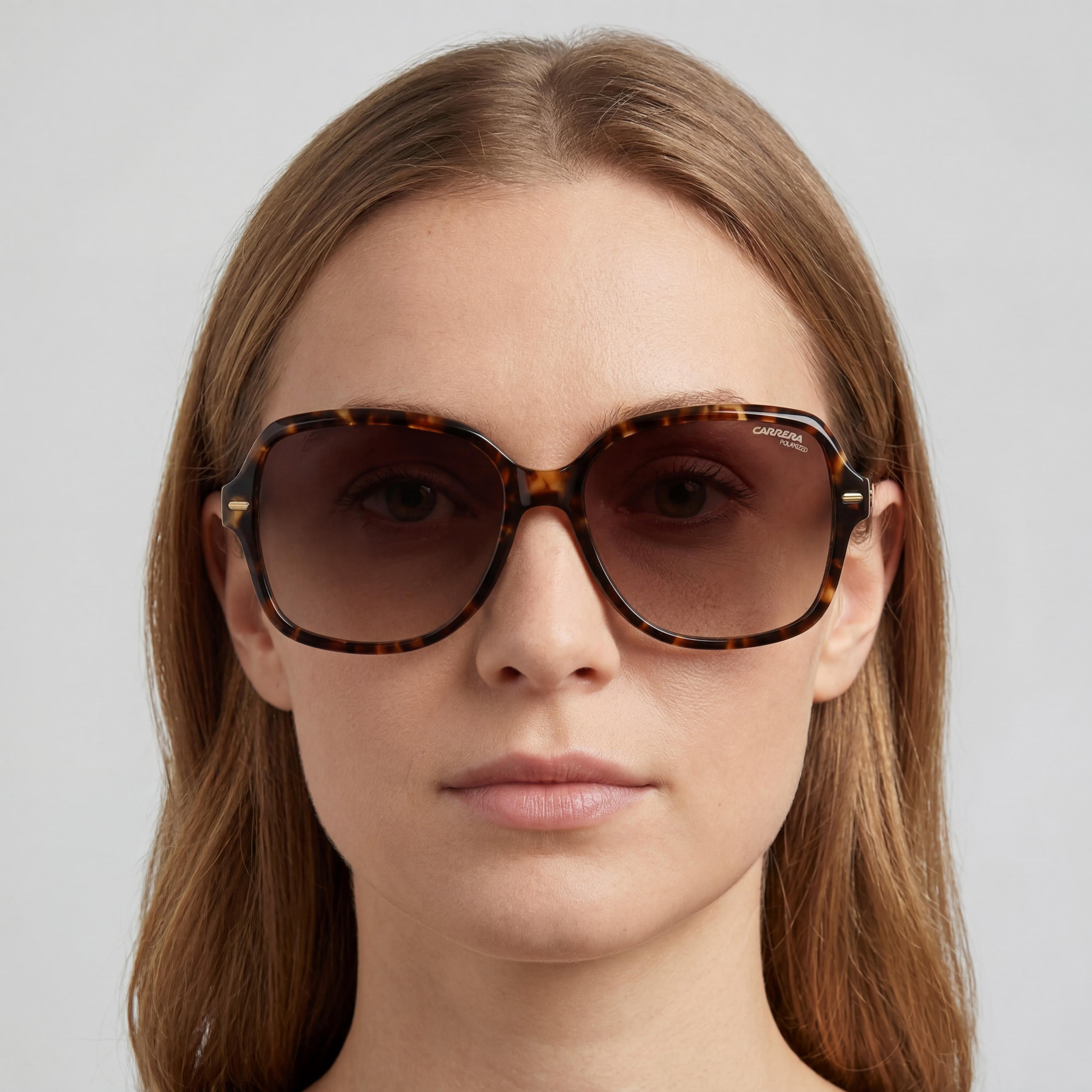 Carrera Classic Women’s Havana Brown Plastic Brown Shaded Polarized Polycarbonate UV Protection 55mm Sunglasses, Photo 5