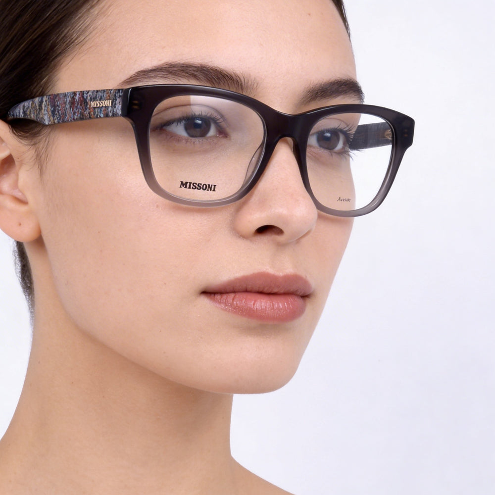 Gafas de sol Missoni Modern para mujer, montura de acetato marrón con lentes de policarbonato, ancho de lente de 50 mm