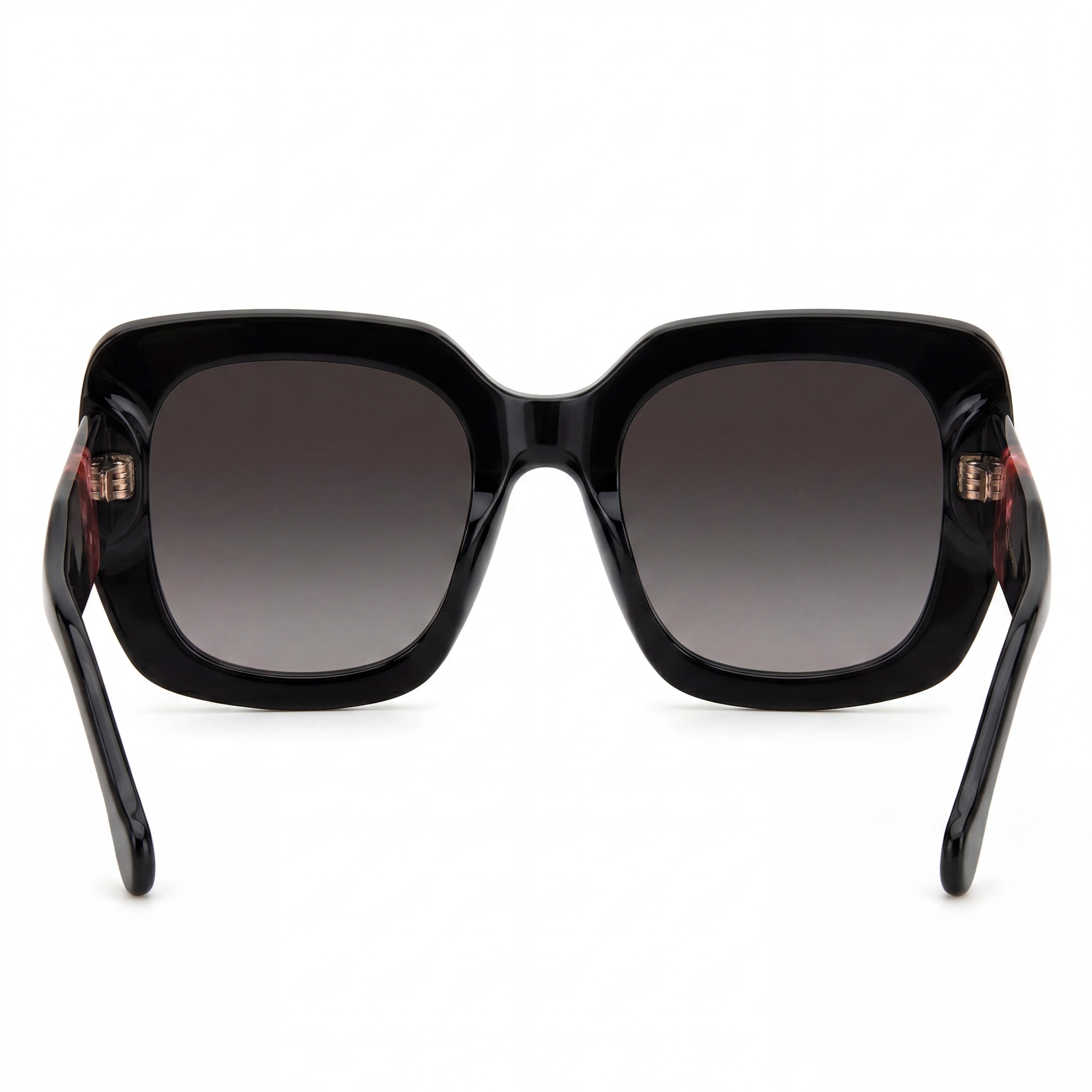 Gafas de sol rectangulares no polarizadas Carolina Herrera HER 0186/S de acetato para mujer, color negro, burdeos, marrón, 52 mm, Photo 2