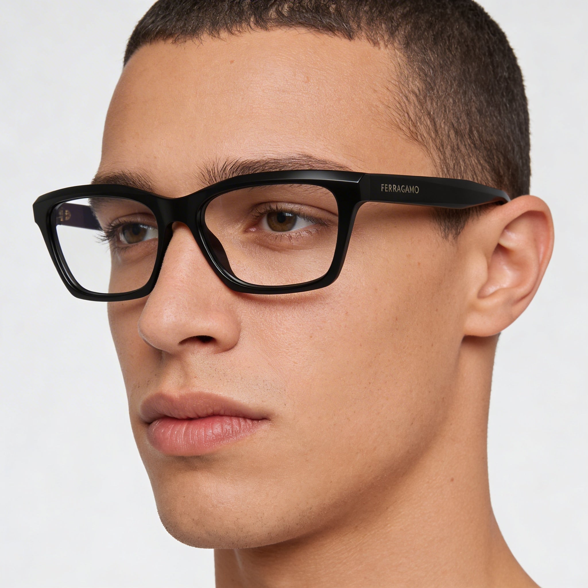 Gafas de sol Salvatore Ferragamo Sf2986 de acetato negro para hombre con lentes negras de 53 mm, Photo 4