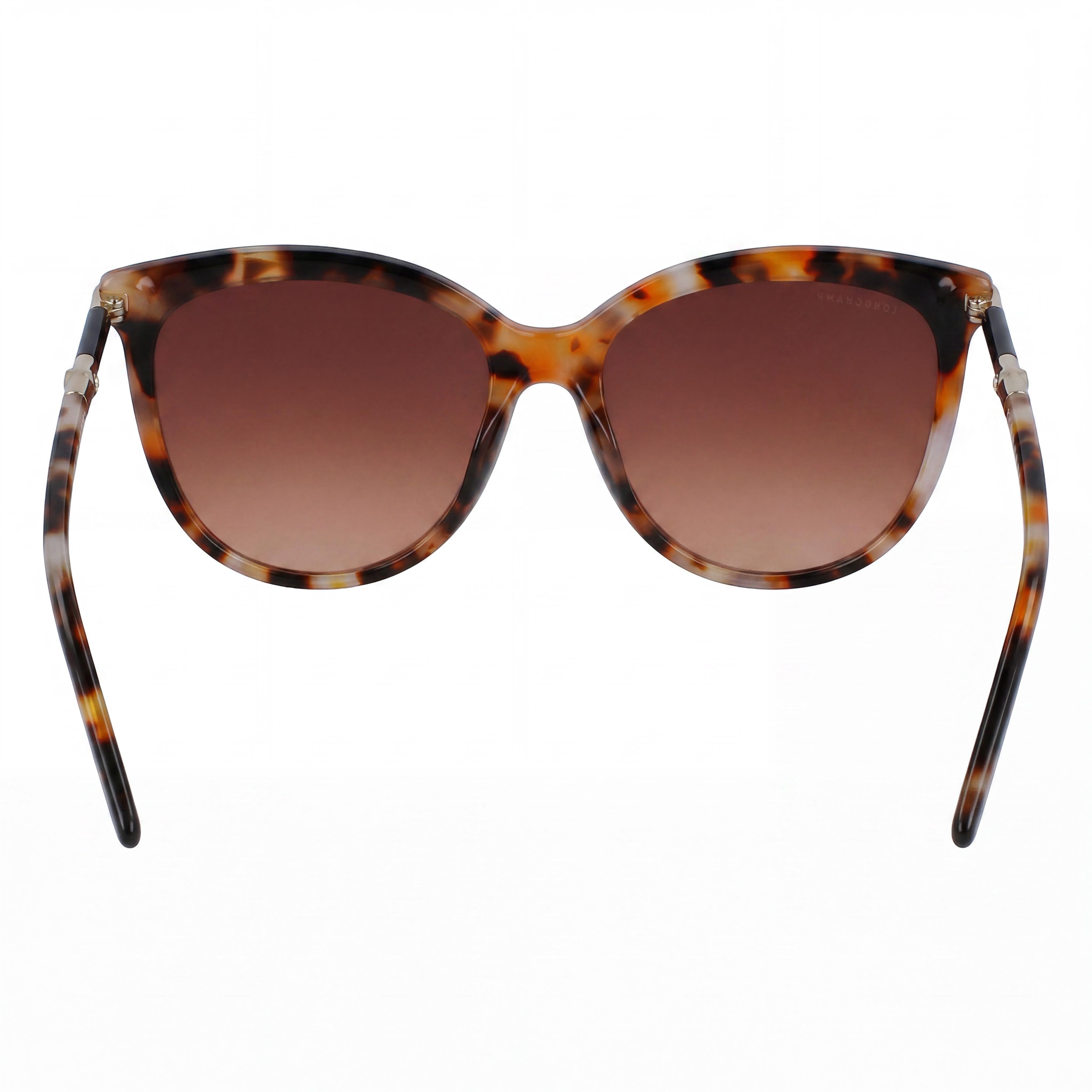 Gafas de sol Longchamp Casual para mujer con montura de acetato y lentes color Havana ocre, ancho de lente de 54 mm, Photo 4