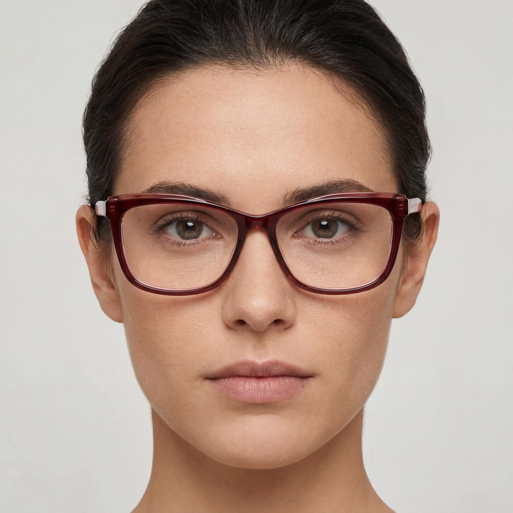 Carolina Herrera Modern Women's Acetate Frame Non-Polarised Sunglasses Burgundy Pink Lens Width 53mm
