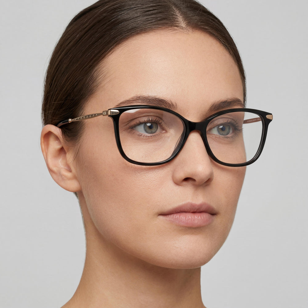Carolina Herrera Classic Women's Black Gold Plastic Eyewear 54mm