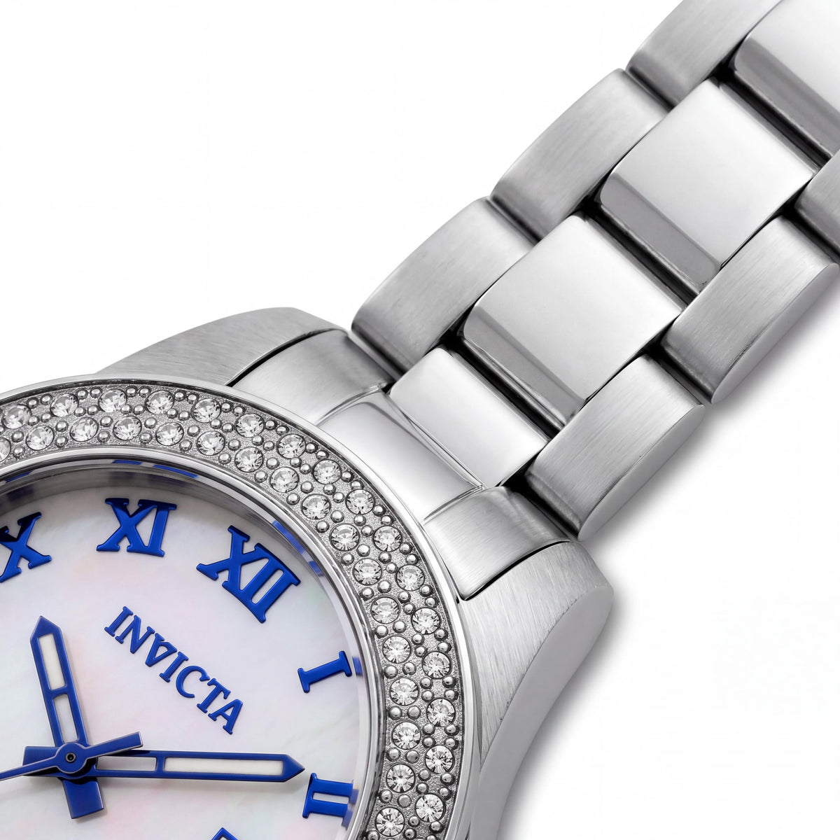 Reloj Invicta Angel 36069 para mujer, de acero inoxidable plateado de 34 mm, con bisel de cristal y esfera de nácar, Photo 3