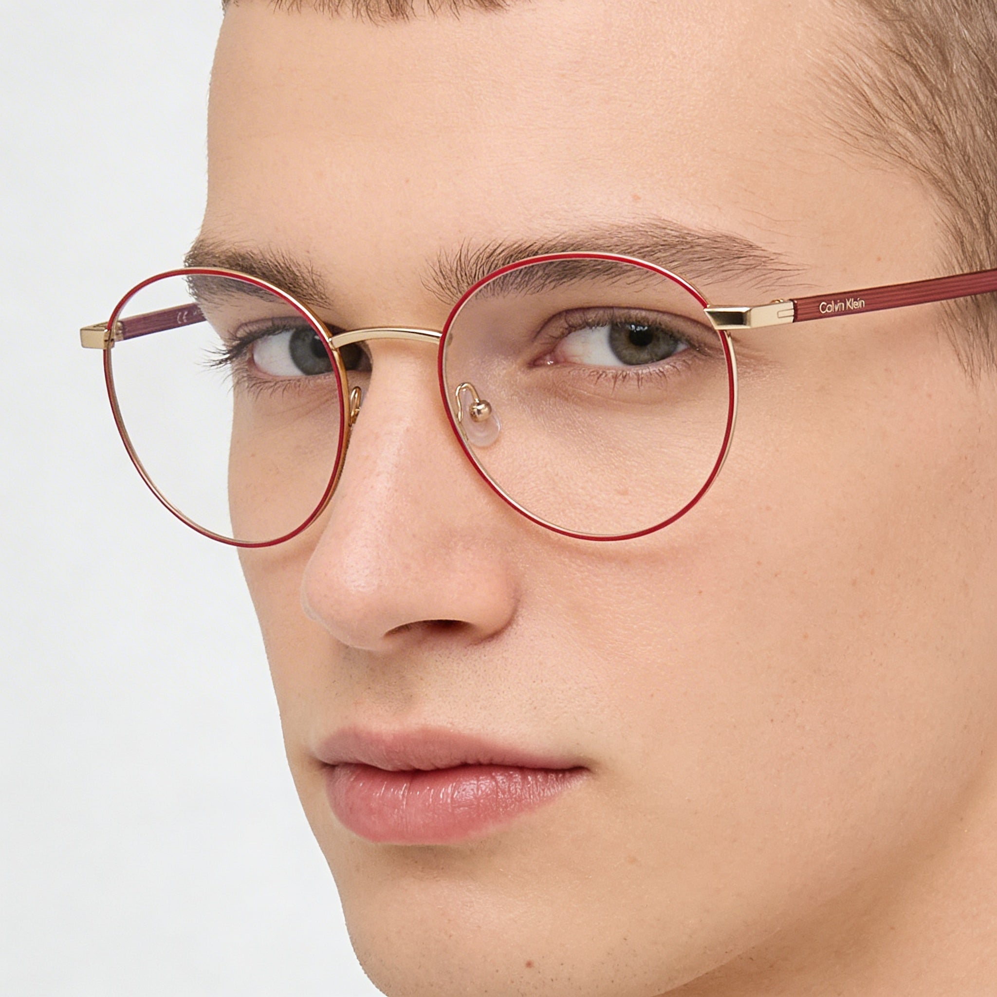 Calvin Klein Ck23106 Gafas de sol unisex con montura de metal rosa y lentes de policarbonato de 51 mm, Photo 5