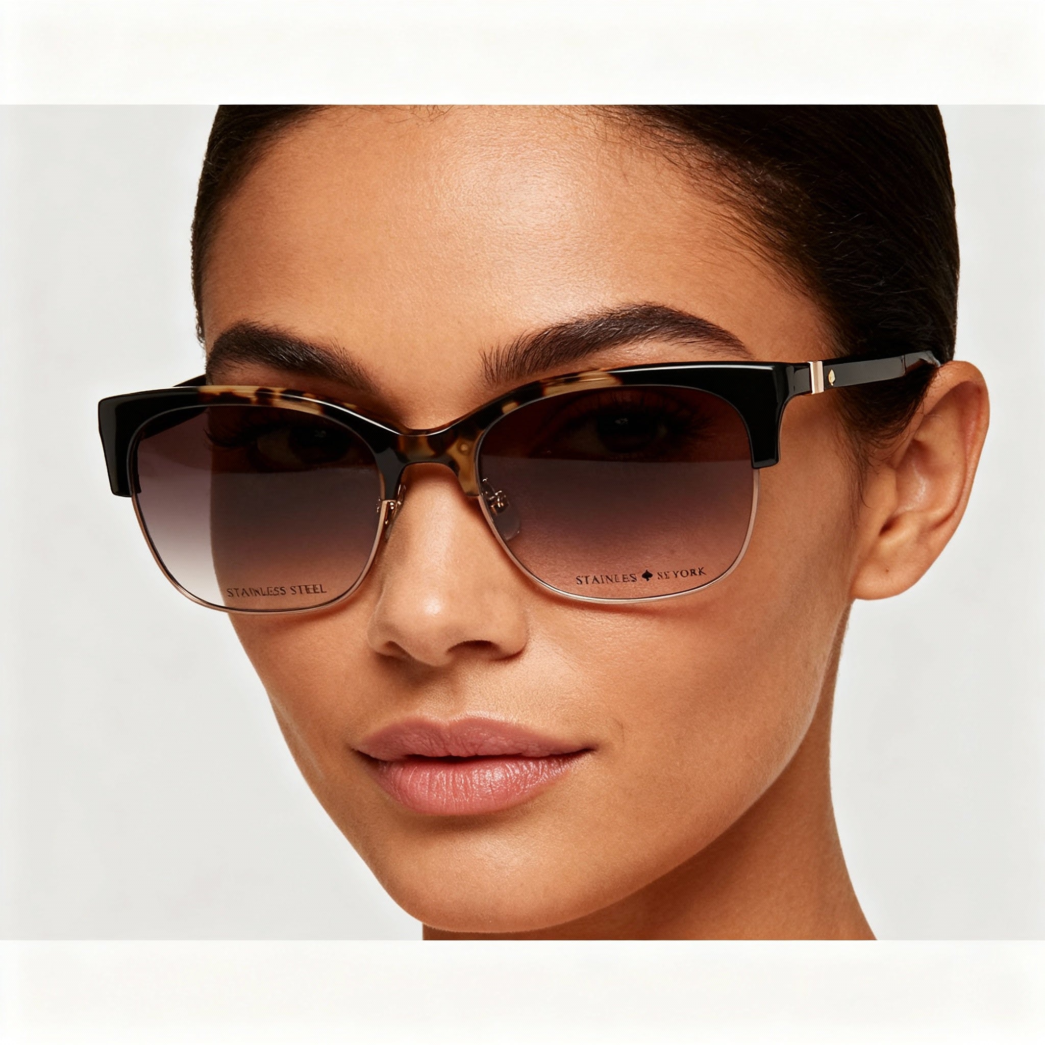 kate spade new york Women's Prescription Eyeglasses with Dark Havana Acetate Frame and Clear Non-Polarized Lenses 51-17-140mm, Photo 4