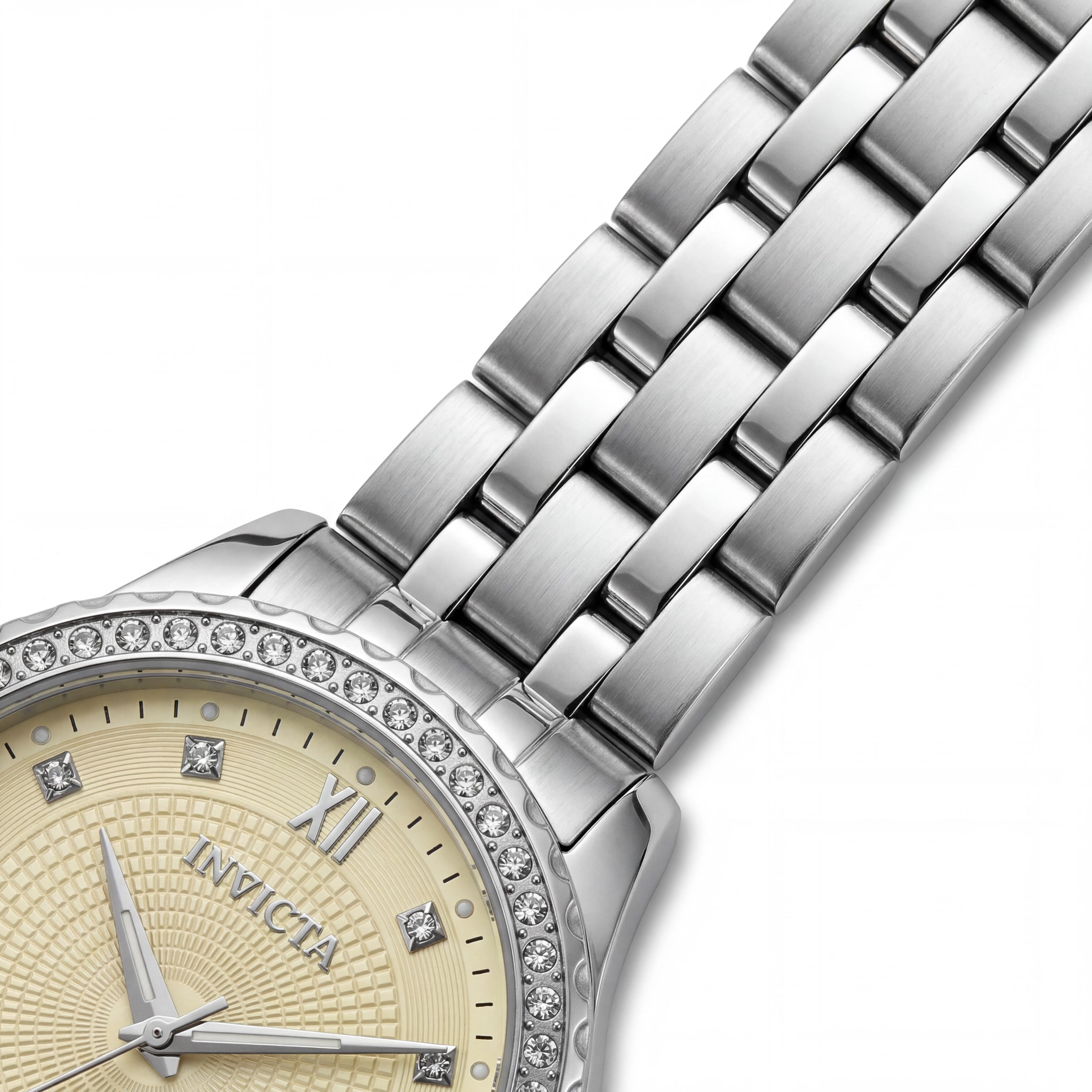 Invicta Specialty 69217 Men's Quartz Watch 40mm Silver Case Stainless Steel Bracelet Beige Dial, Photo 3