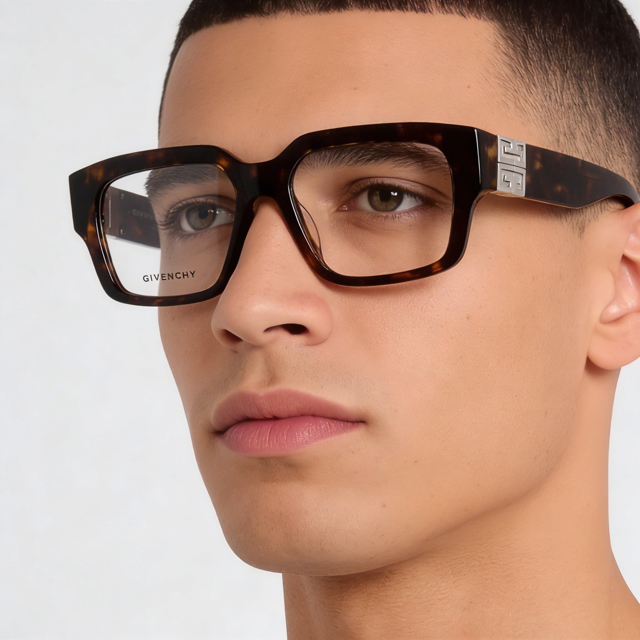 Givenchy Casual Men's Dark Havana Acetate Eyeglasses, Lens Width 53mm, Bridge 17mm, Temple 135mm, Photo 4