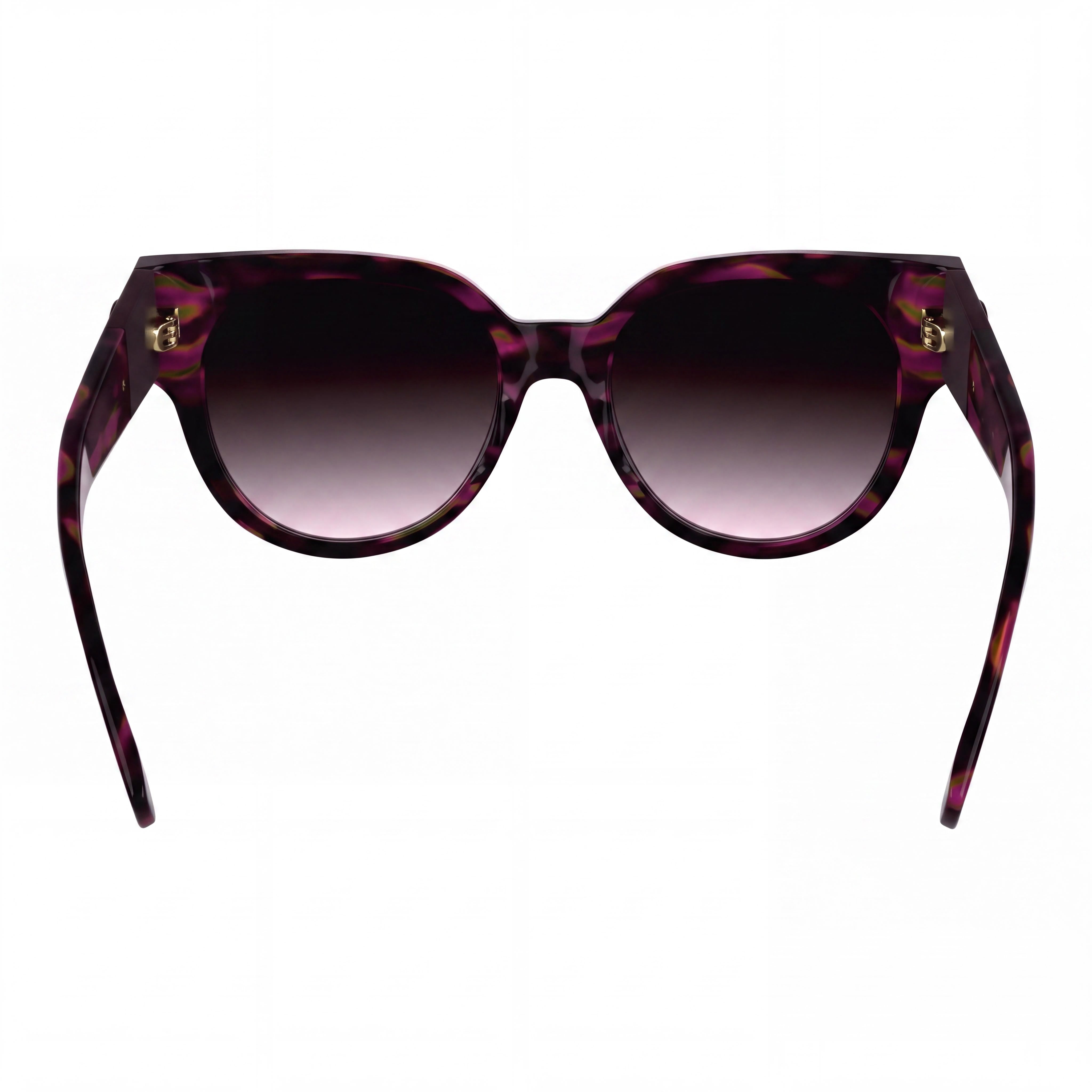 Gafas de sol de acetato texturizado marrón/morado/rosa casuales para mujer Longchamp, lentes moradas, UV 400, 53 mm, Photo 3