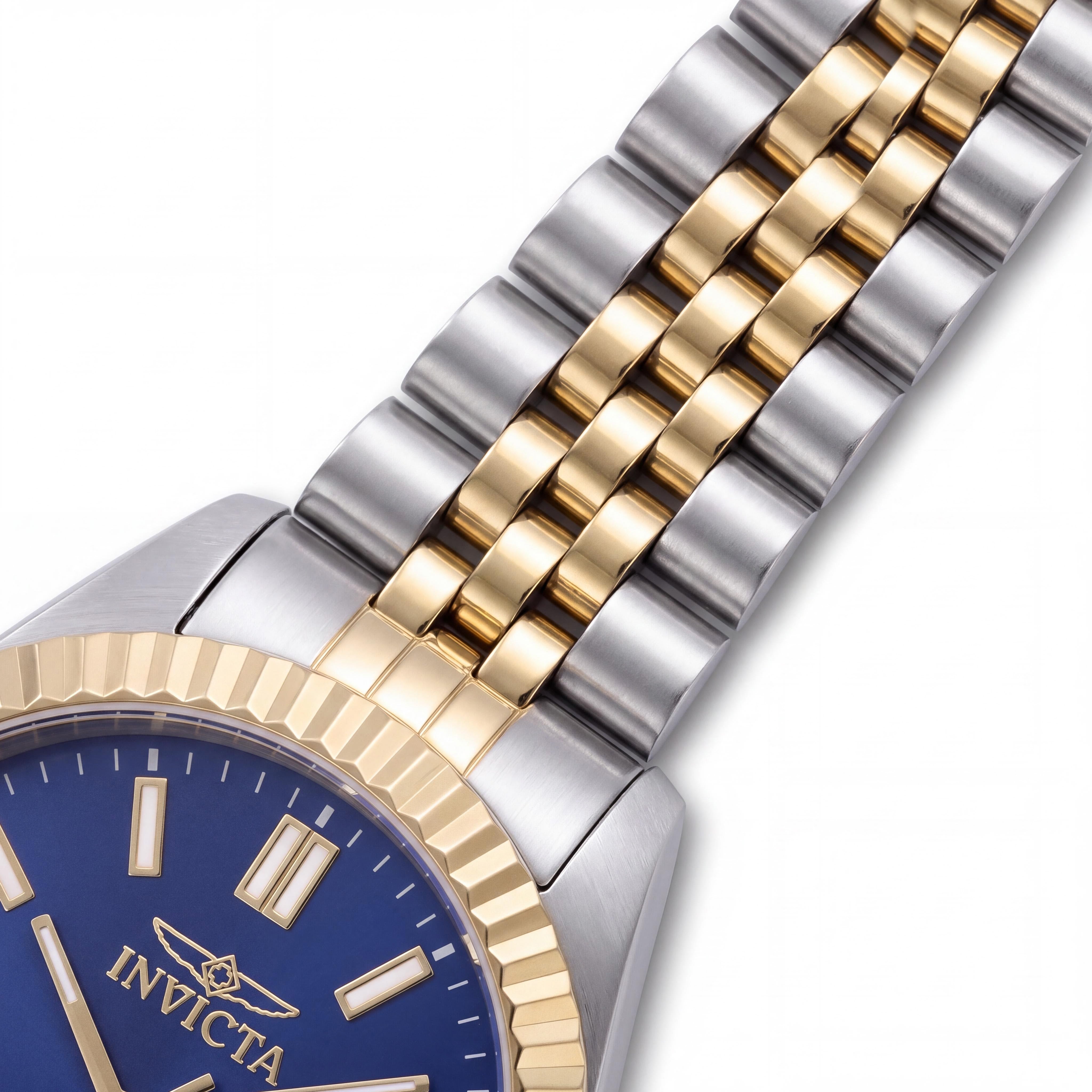 Invicta Specialty 47502 Reloj de pulsera de cuarzo de acero inoxidable unisex esfera azul 36mm resistente al agua 50m, Photo 2