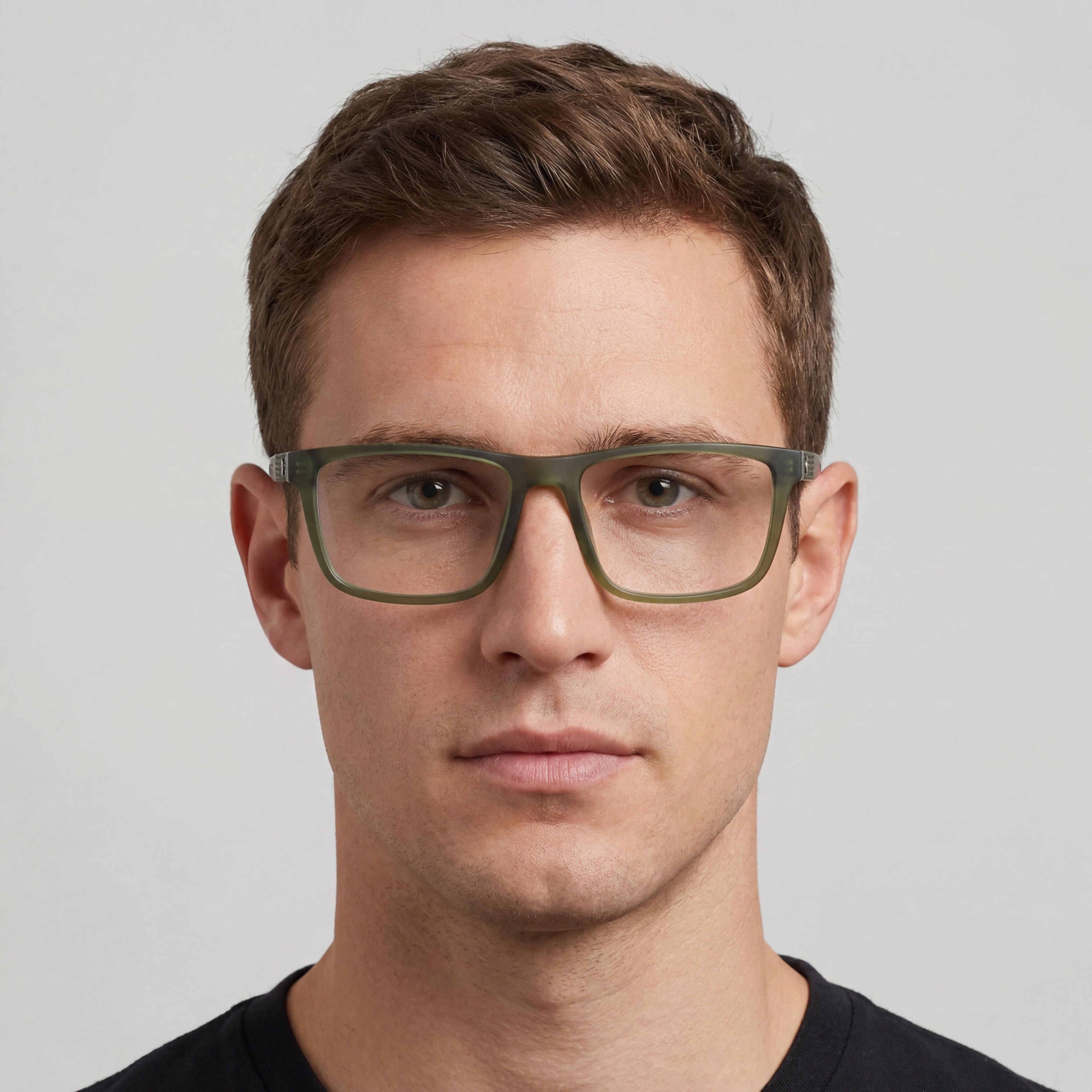 Coach Hc6263u Universal Fit Men's Plastic Eyeglasses Matte Transparent Army Green 55mm, Photo 4