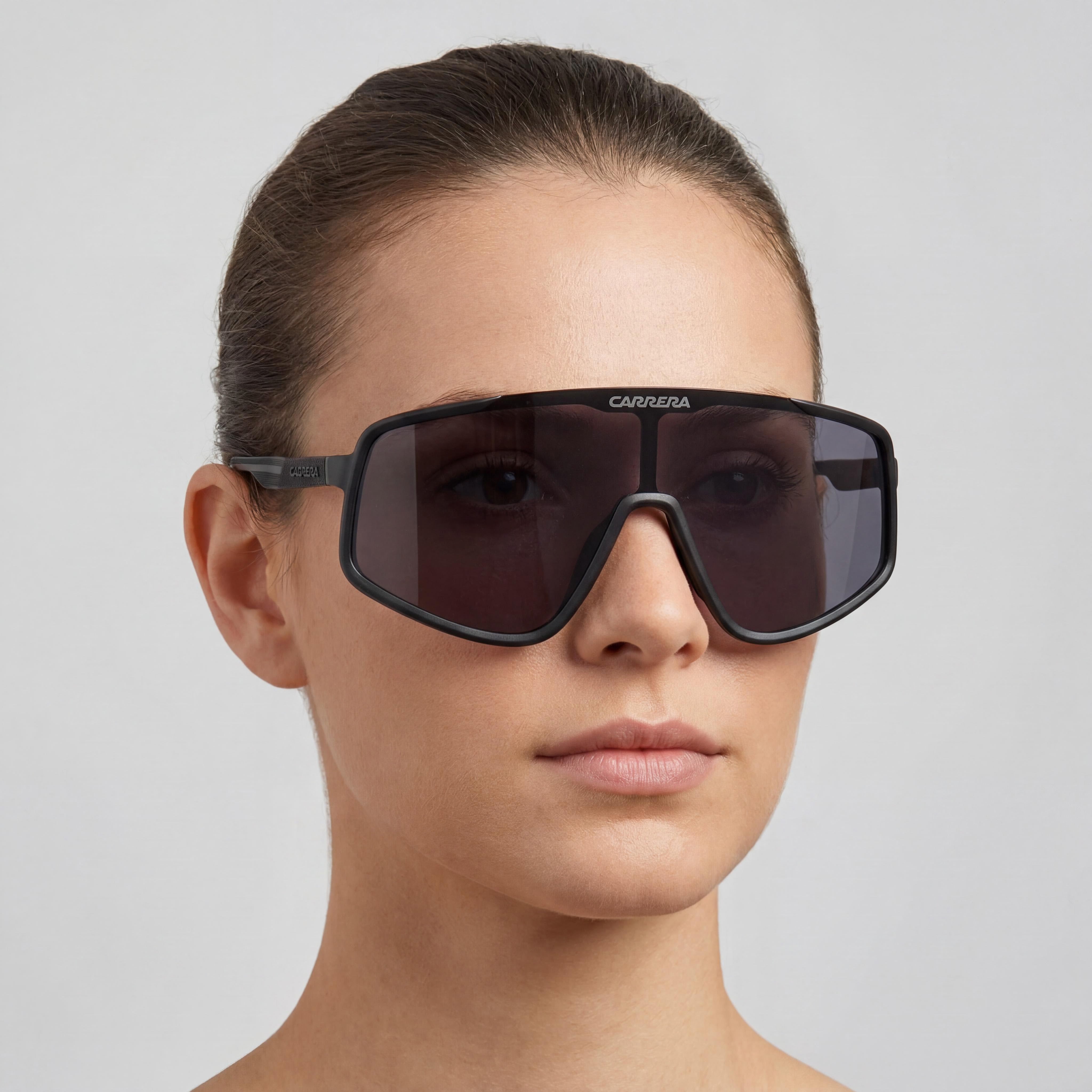 Carrera Casual Women's Matte Black Eco Polyamide Frame & Lens Sunglasses with UV Protection, Non-Polarized 99mm, Photo 5