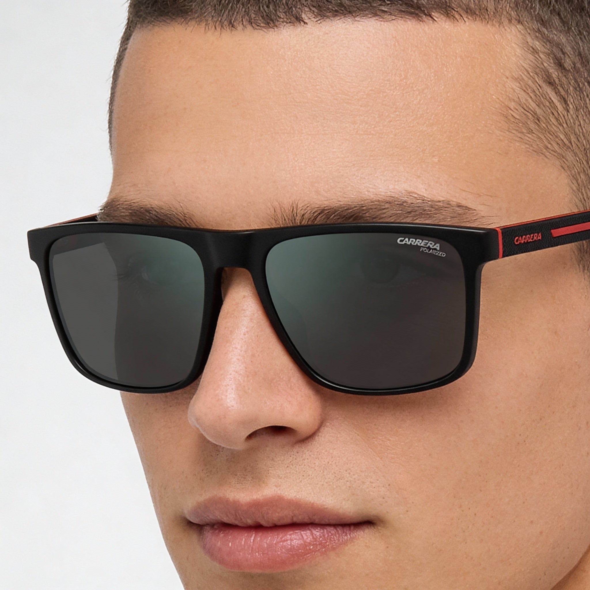 Carrera Contemporary 8064/S Men's Black Red Green Grey High Contrast Polarized Sunglasses 57mm, Photo 5