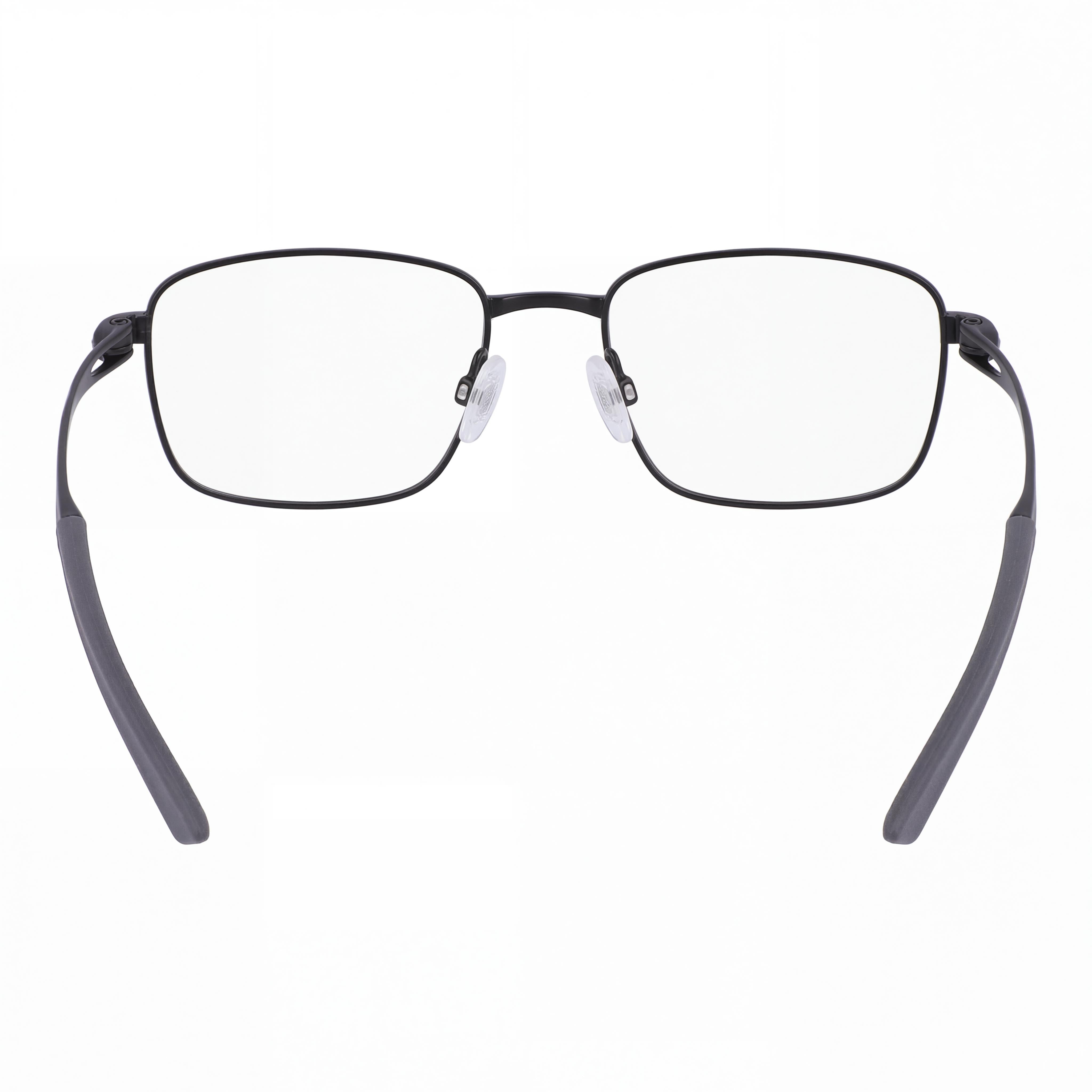 Nike 6046 Unisex Full Rim Rectangle Titanium Eyeglasses Satin Black 55-17-145, Photo 4