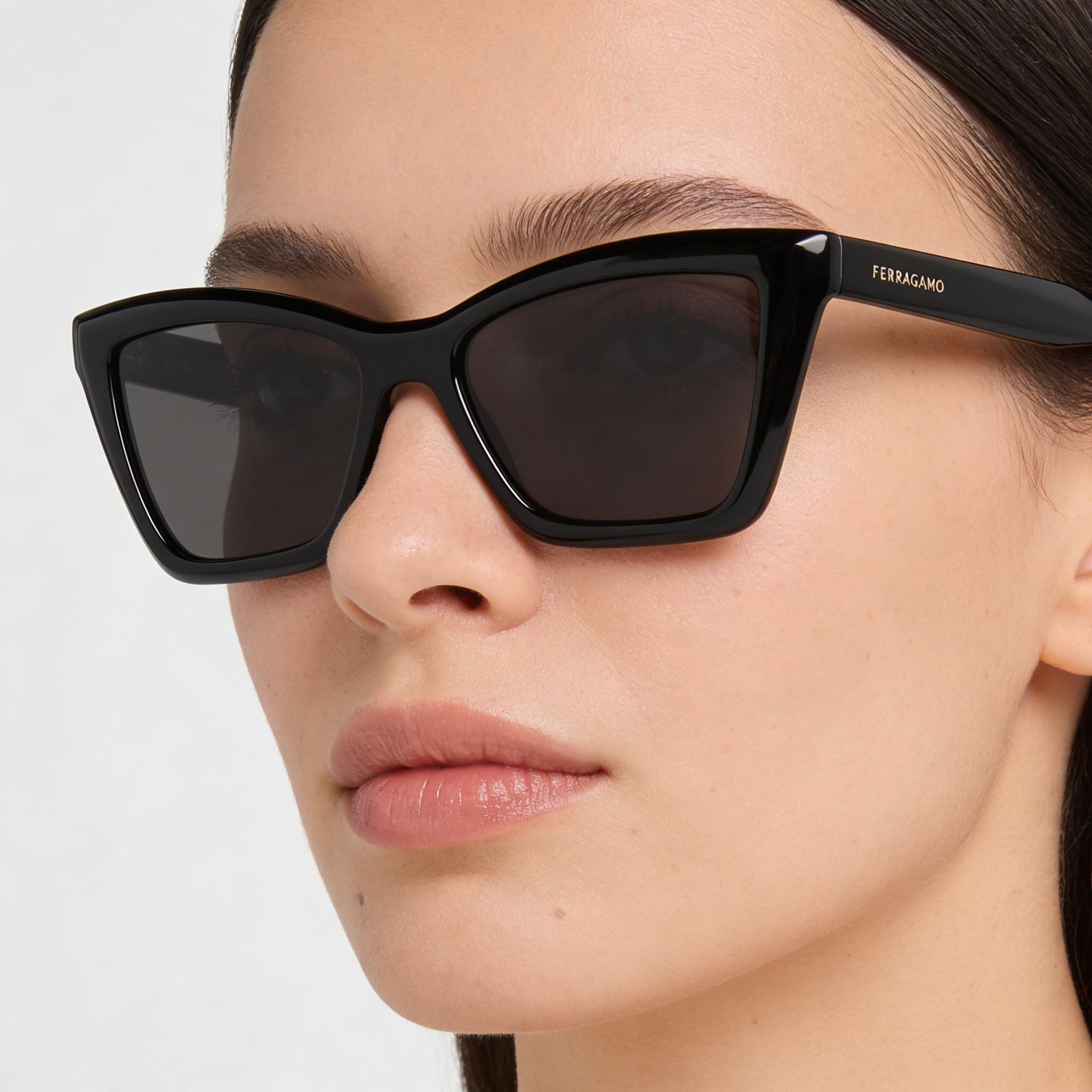 Ferragamo Sf2039se Women's Black Acetate Frame Solid Grey Plastic Lens Eyeglasses 53-17-145, Photo 5