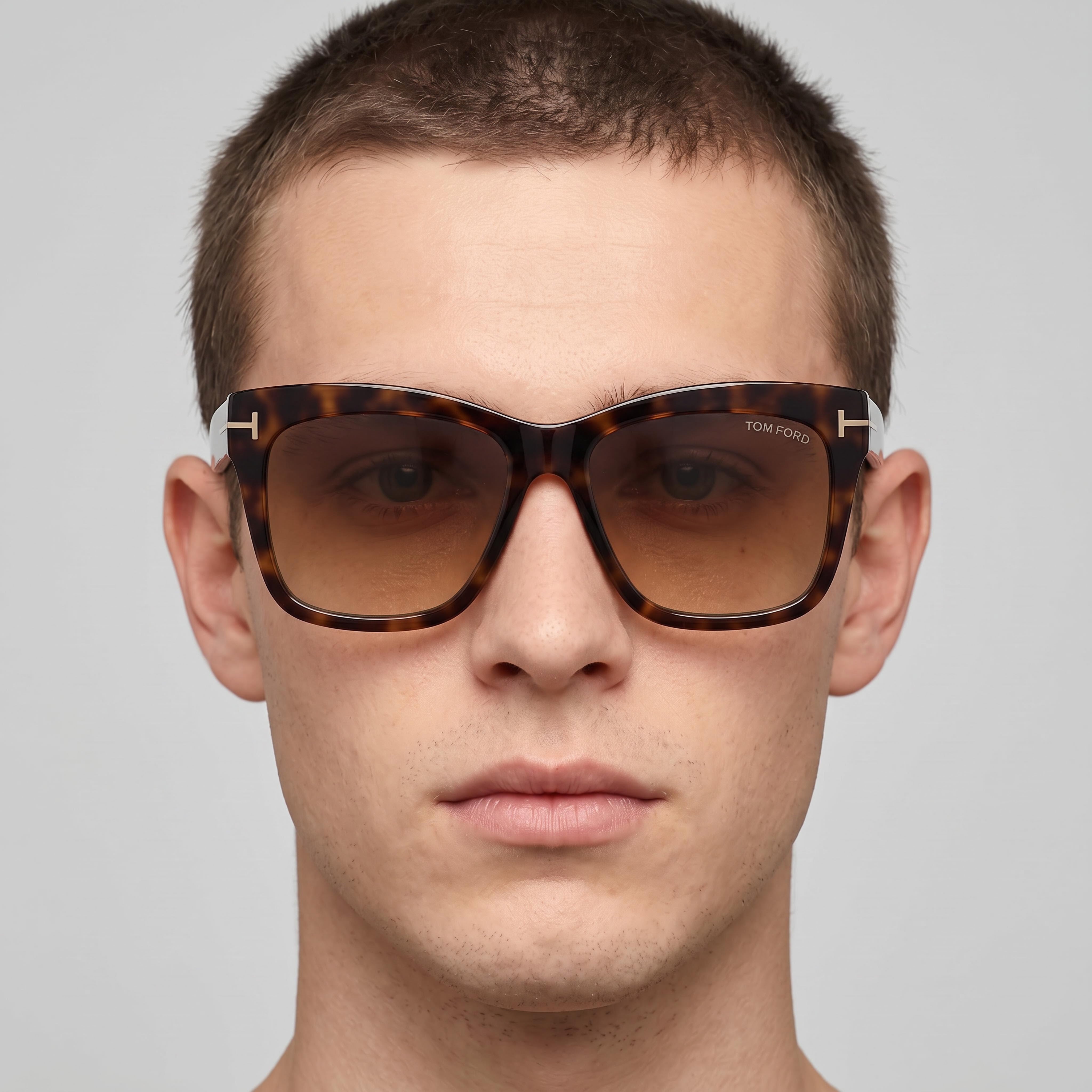 Tom Ford FT6069-B Classic Unisex Blue Filter Plastic Frame Non- Black Lens Dark Havana 54mm Eyewear, Photo 3