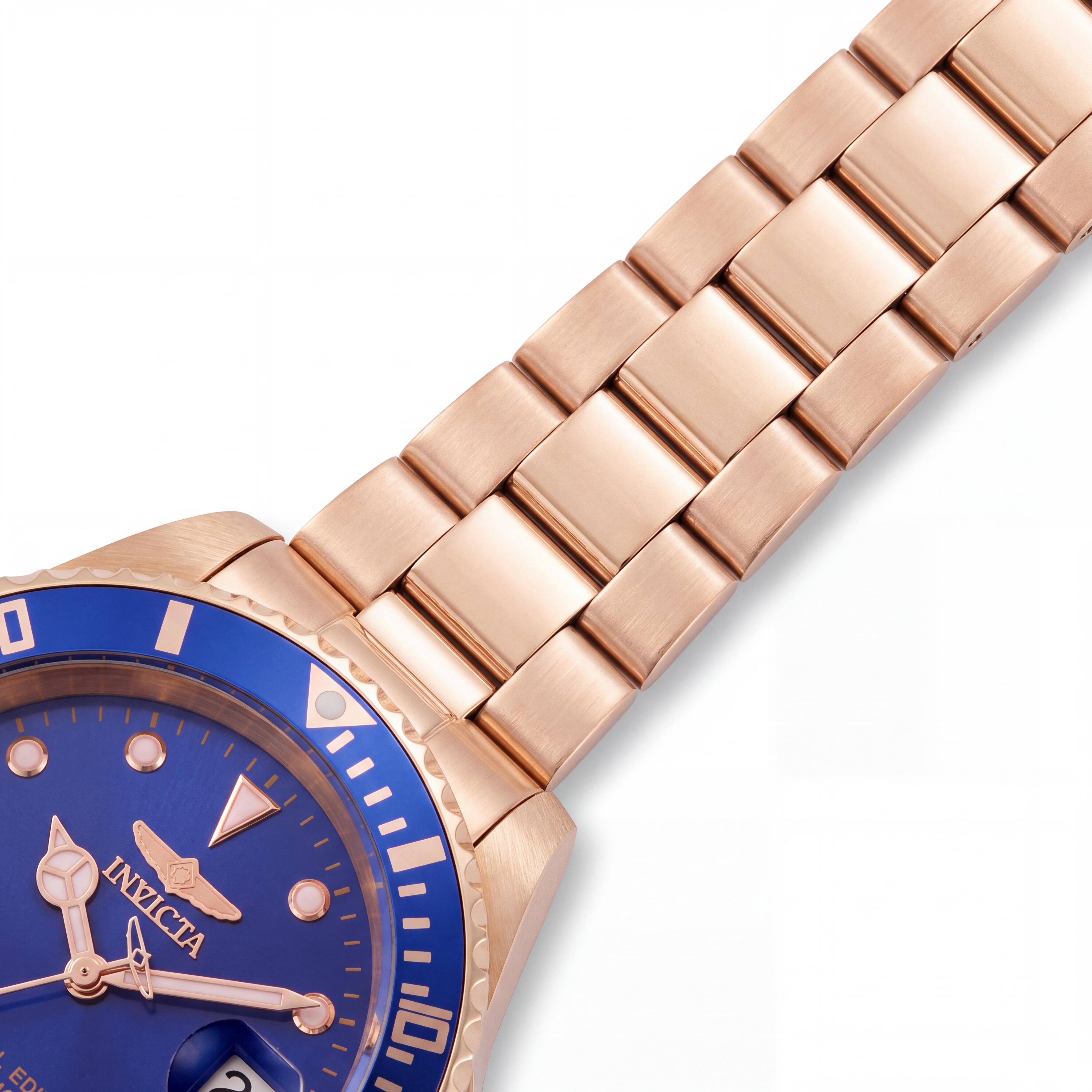 Invicta Pro Diver 30601 Bracelet Unisex Automatic 42mm Stainless Steel Water Resistant Watch, Rose Gold/Blue, Photo 3
