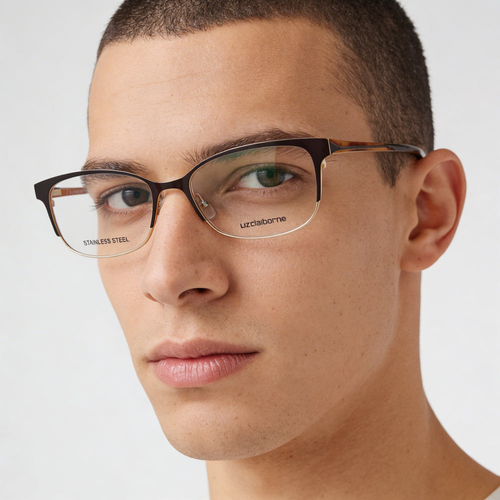 Liz Claiborne L 644 Men's Plastic Bwgd Grid Eyeglasses 50-16-140