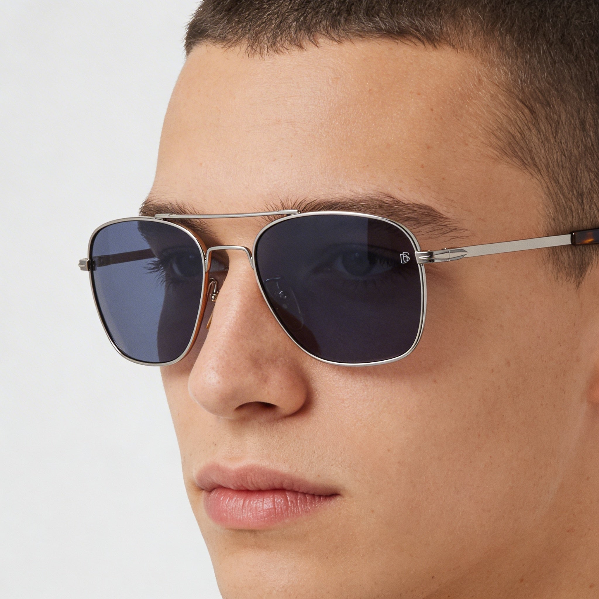 David Beckham Db 7019/S Unisex Metal Navigator Sunglasses, 100% UV Protection, Ruthenium, 55mm, Photo 4