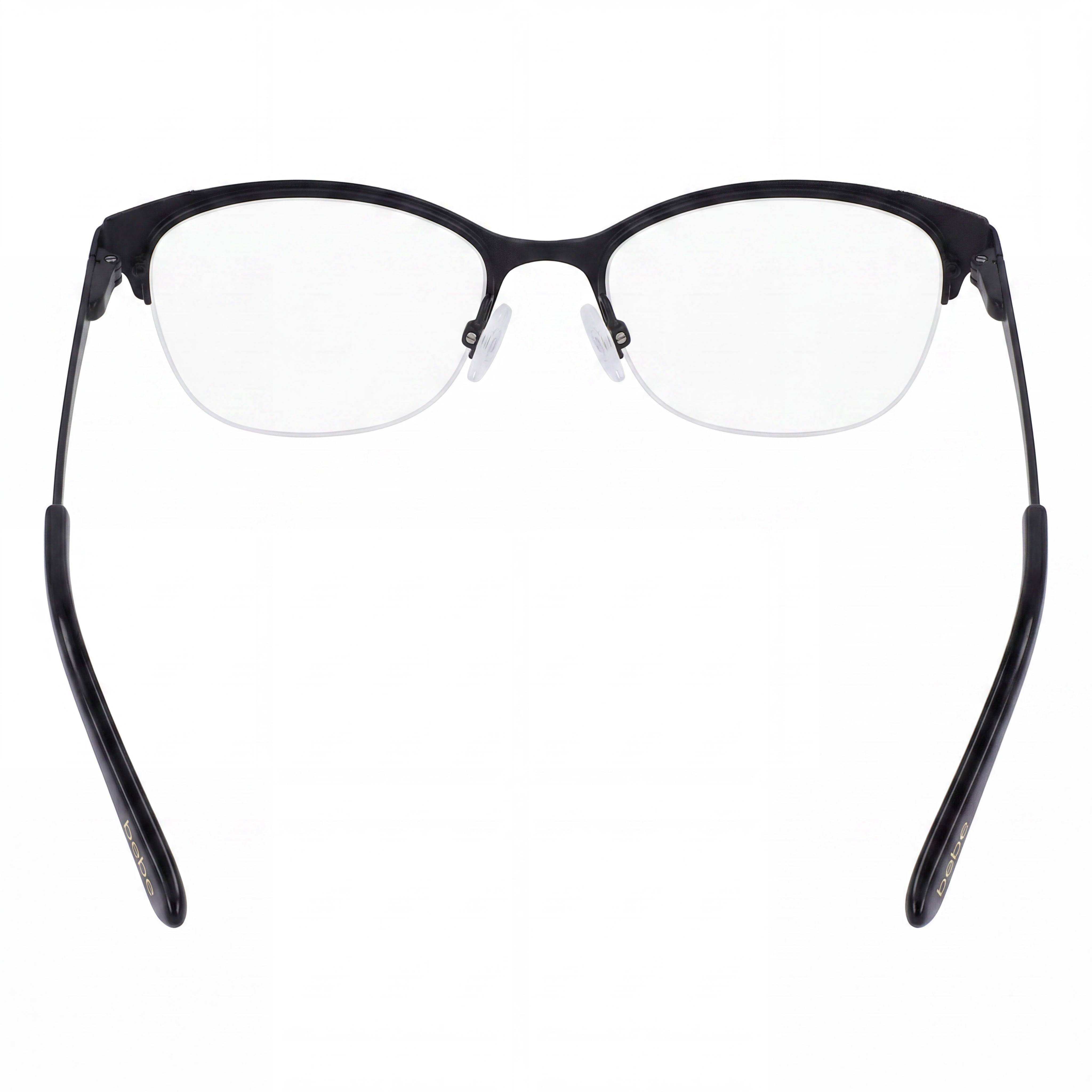 Bebe Bb5204 Men's Jet Metal Frame Eyewear with Clear Polycarbonate Lenses, 52-17-135mm, Photo 3