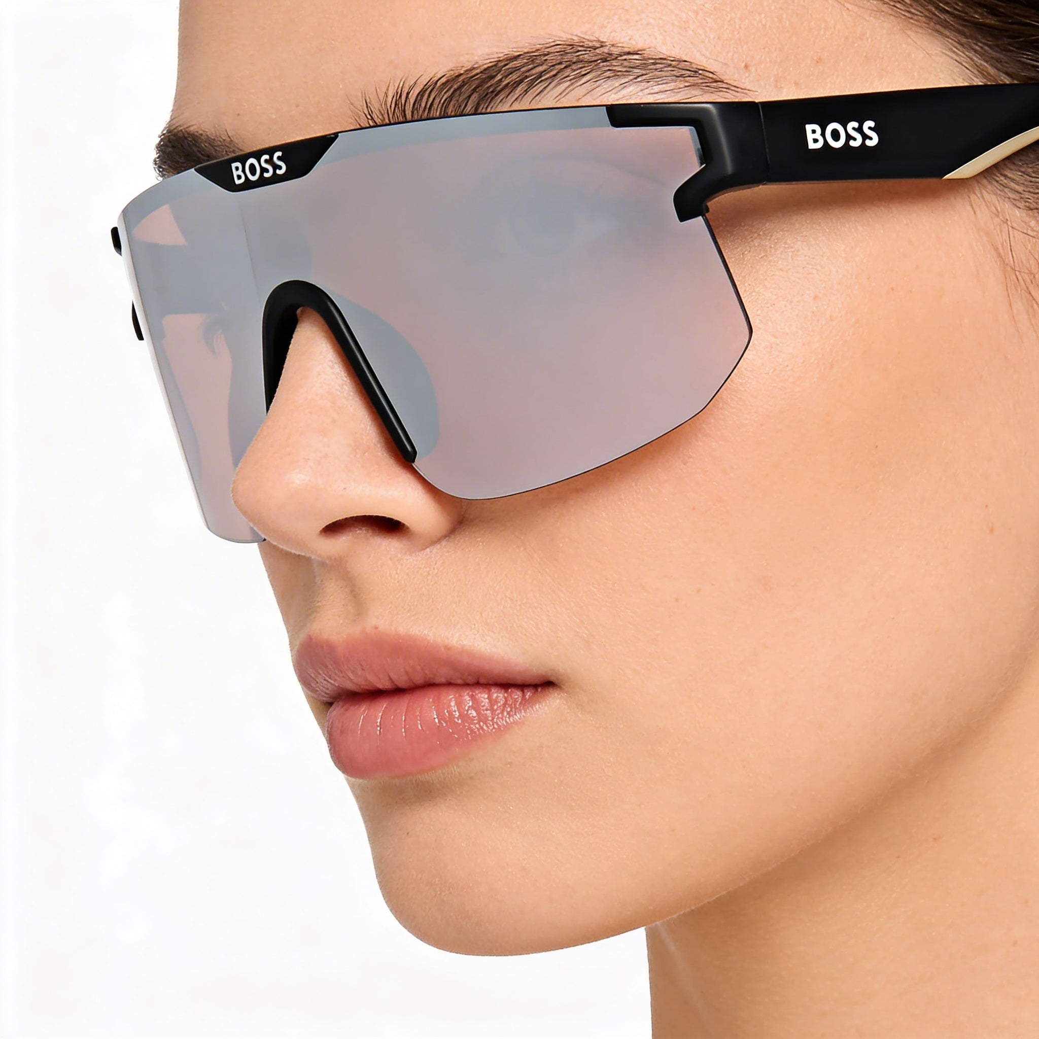 Gafas de sol Hugo Boss Boss 1500/S de mujer de ECO POLIAMIDA, negro mate, beis, plateado 99-01-125, Photo 4