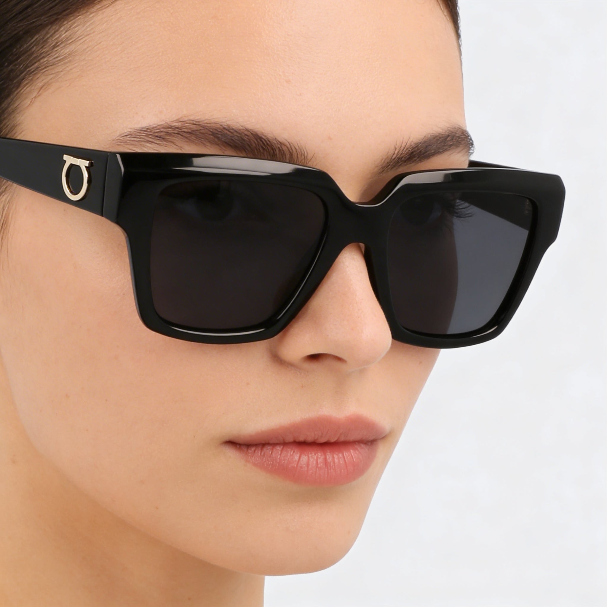 Gafas Ferragamo Sf2014s de Acetato Negras y Blancas para Mujer con Lentes Negras sin Aumento 54mm, Photo 4