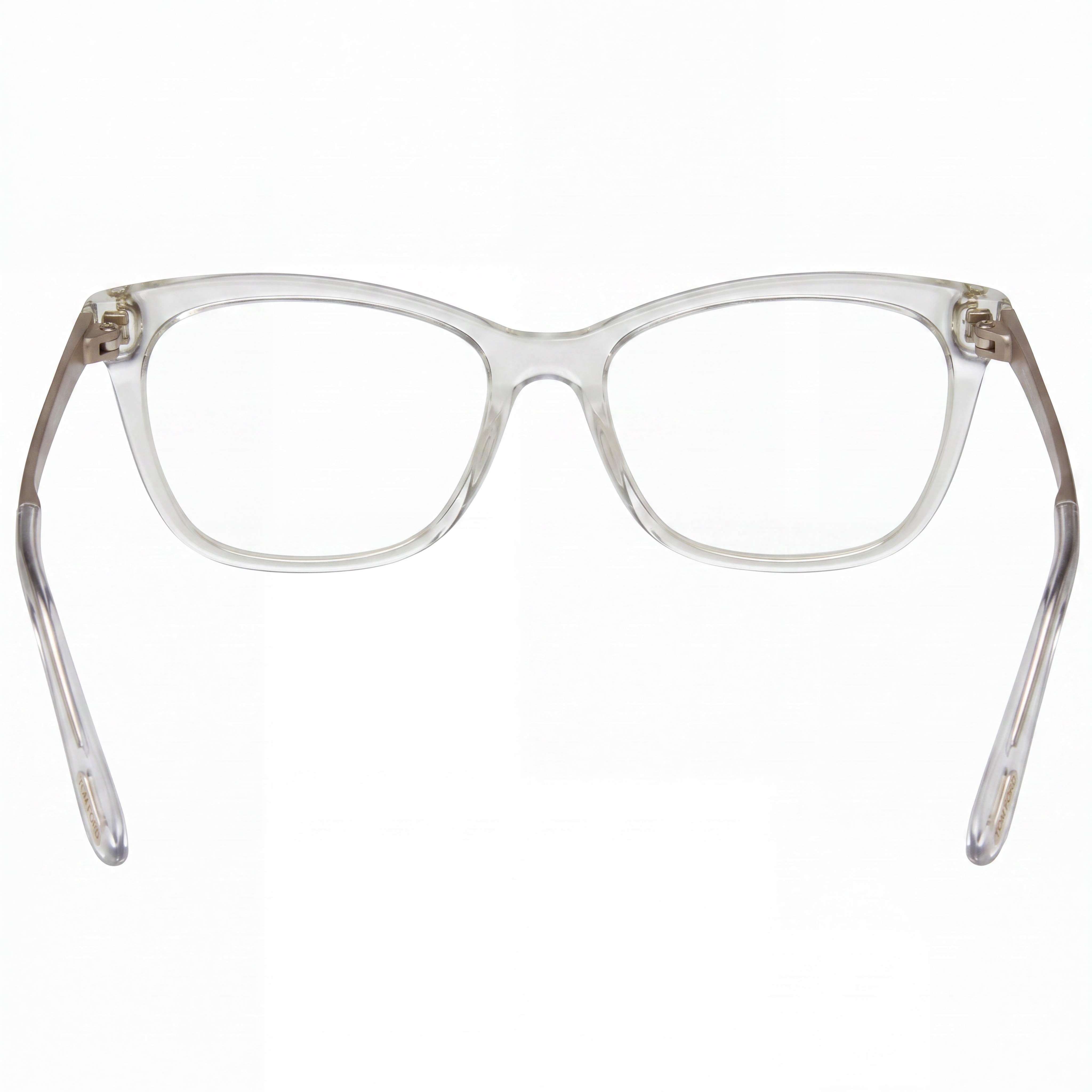 Gafas modernas unisex Tom Ford, montura de plástico transparente, lentes no transparentes de 54 mm, Photo 4