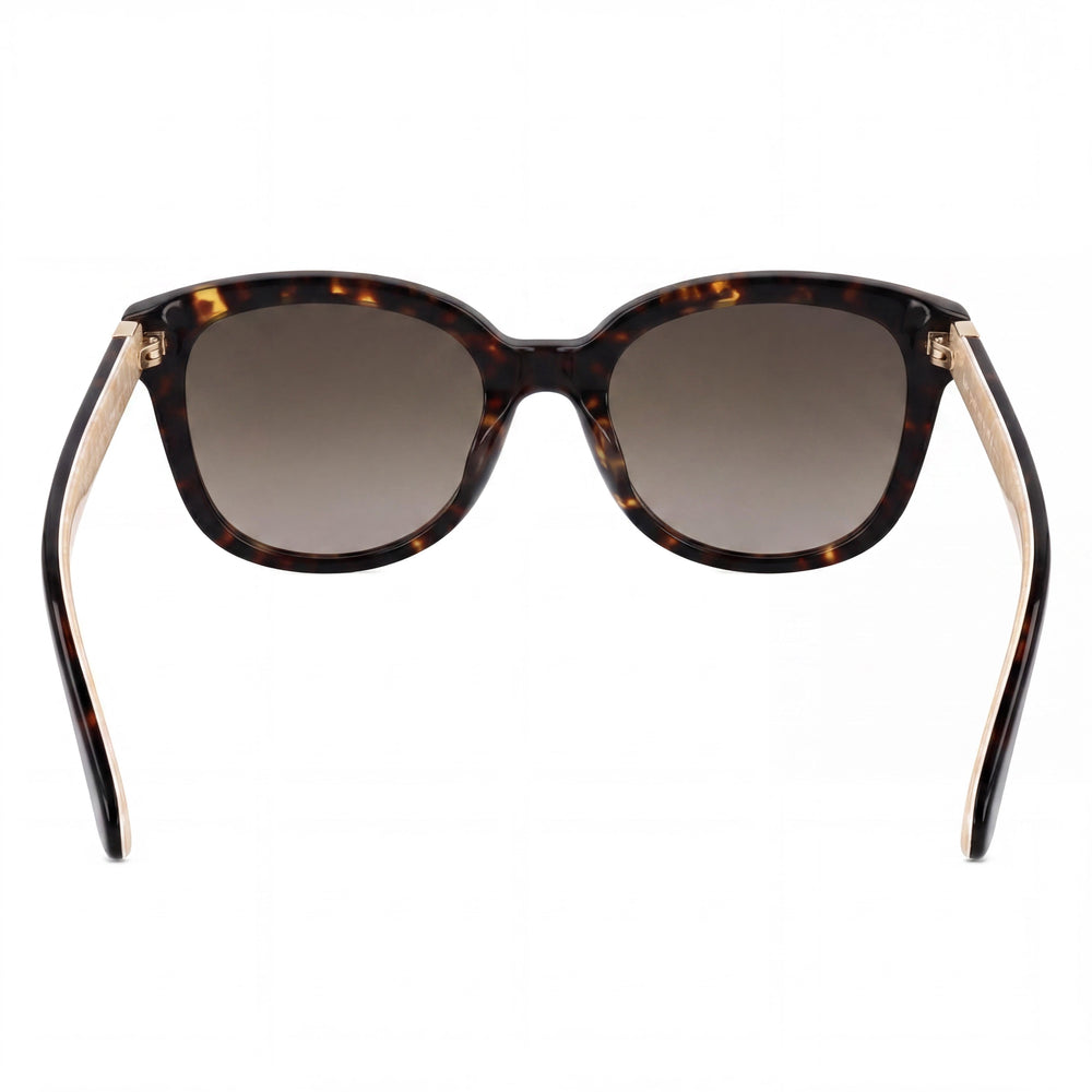 Gafas de sol cuadradas de acetato Havana no polarizadas con protección UV para mujer Kate Spade New York 53 mm