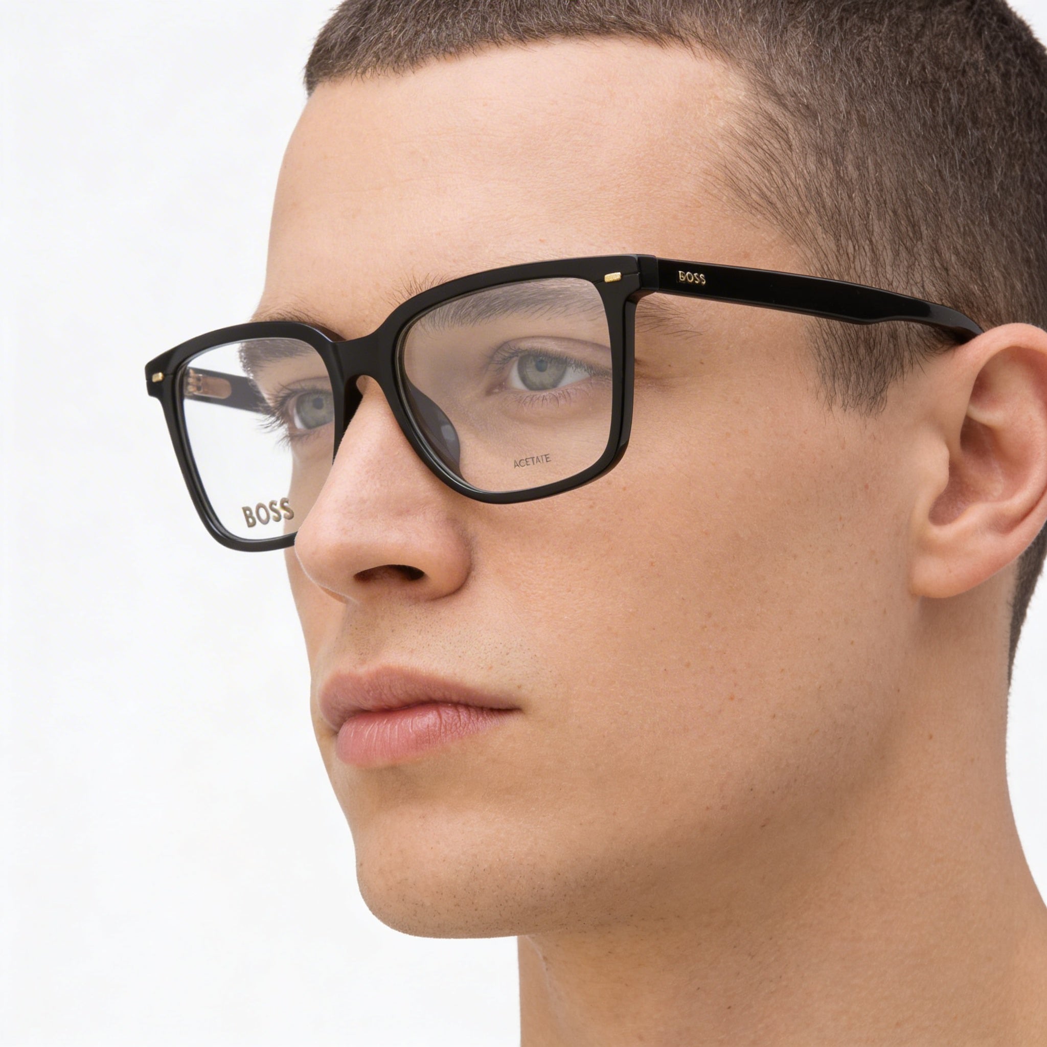 BOSS Audio Systems Modern Men's Black Acetate Frame Sunglasses with , Non- Lenses 55mm, Photo 4