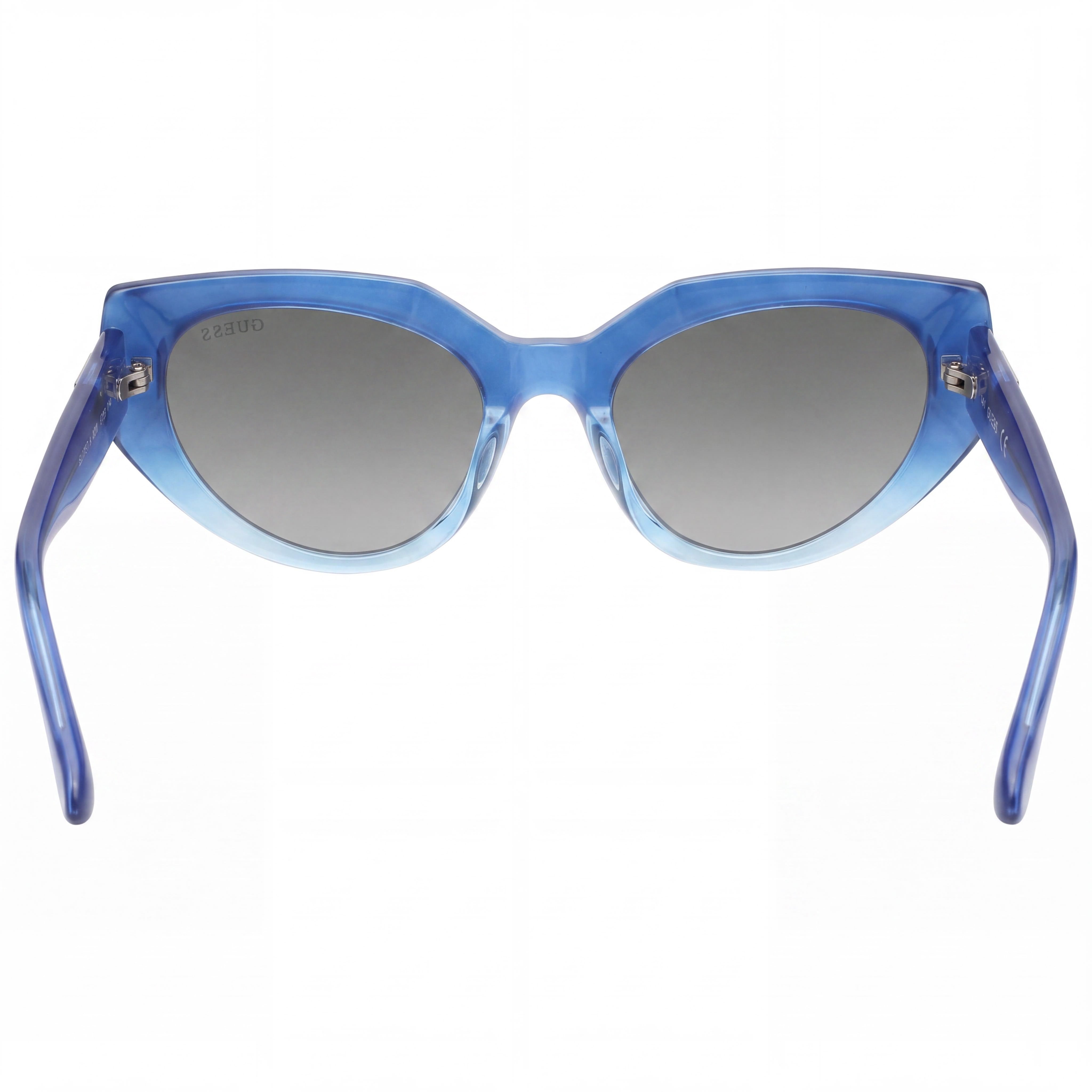 GUESS Gu7787-a Women's Blue Cat Eye Plastic Frame Sunglasses with Gradient Blue Lenses 57mm UV Protection, Photo 4