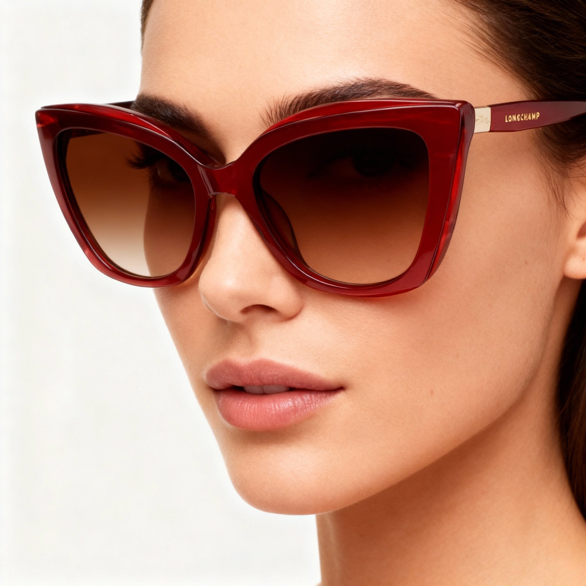 Longchamp LO695S 59347 Women’s Casual Metallic Red Alloy Steel 54mm Non-Polarized Polycarbonate Sunglasses, Photo 5