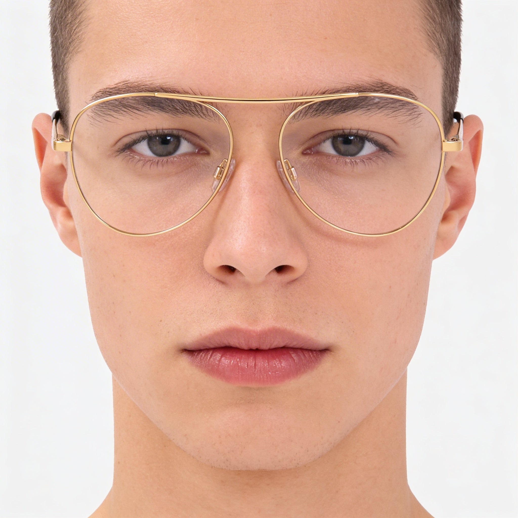 Missoni Unisex Aviator Optical Eyewear Gold Alloy Steel Frame Polycarbonate Lenses 55-140-140, Photo 4